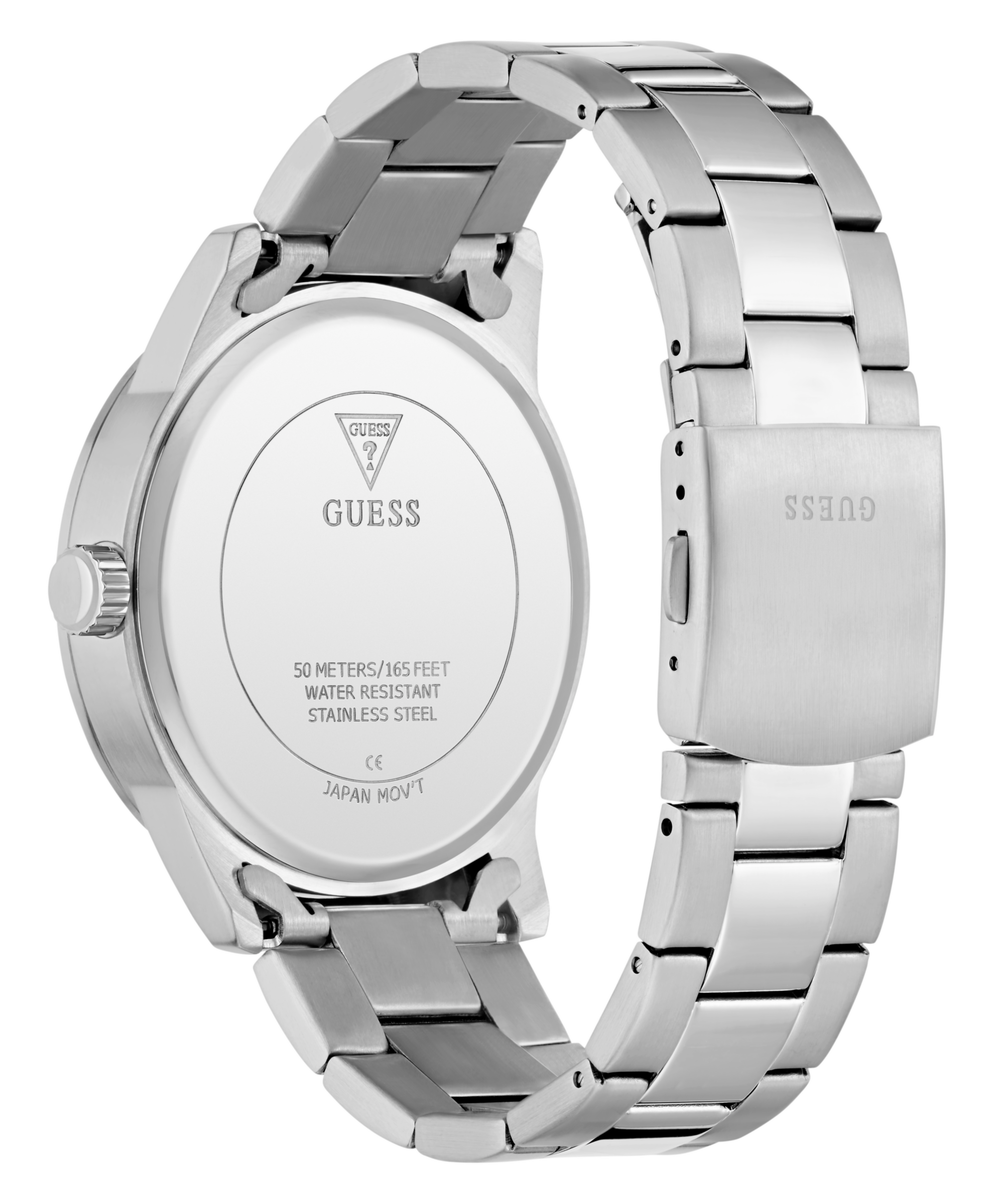 Guess Multifunktionsuhr »TREY« Quarzuhr, Armbanduhr, Herrenuhr, Edelstahlarmband, Datum