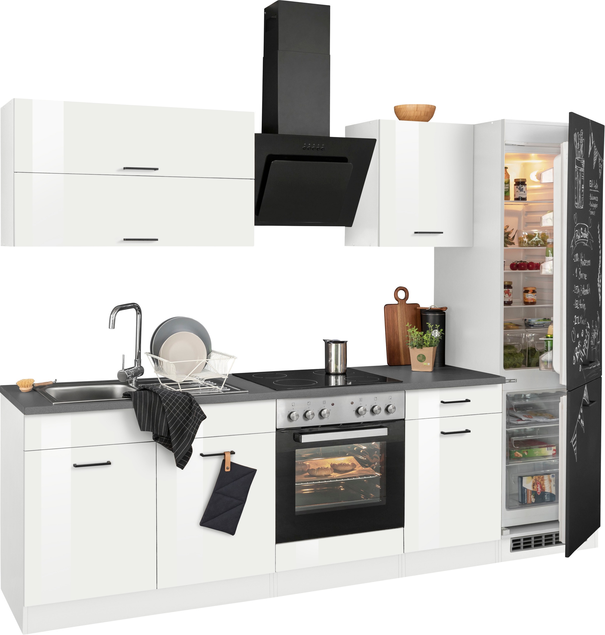 KOCHSTATION Küchenzeile »KS-Trier«, mit E-Geräten, Breite 270 cm