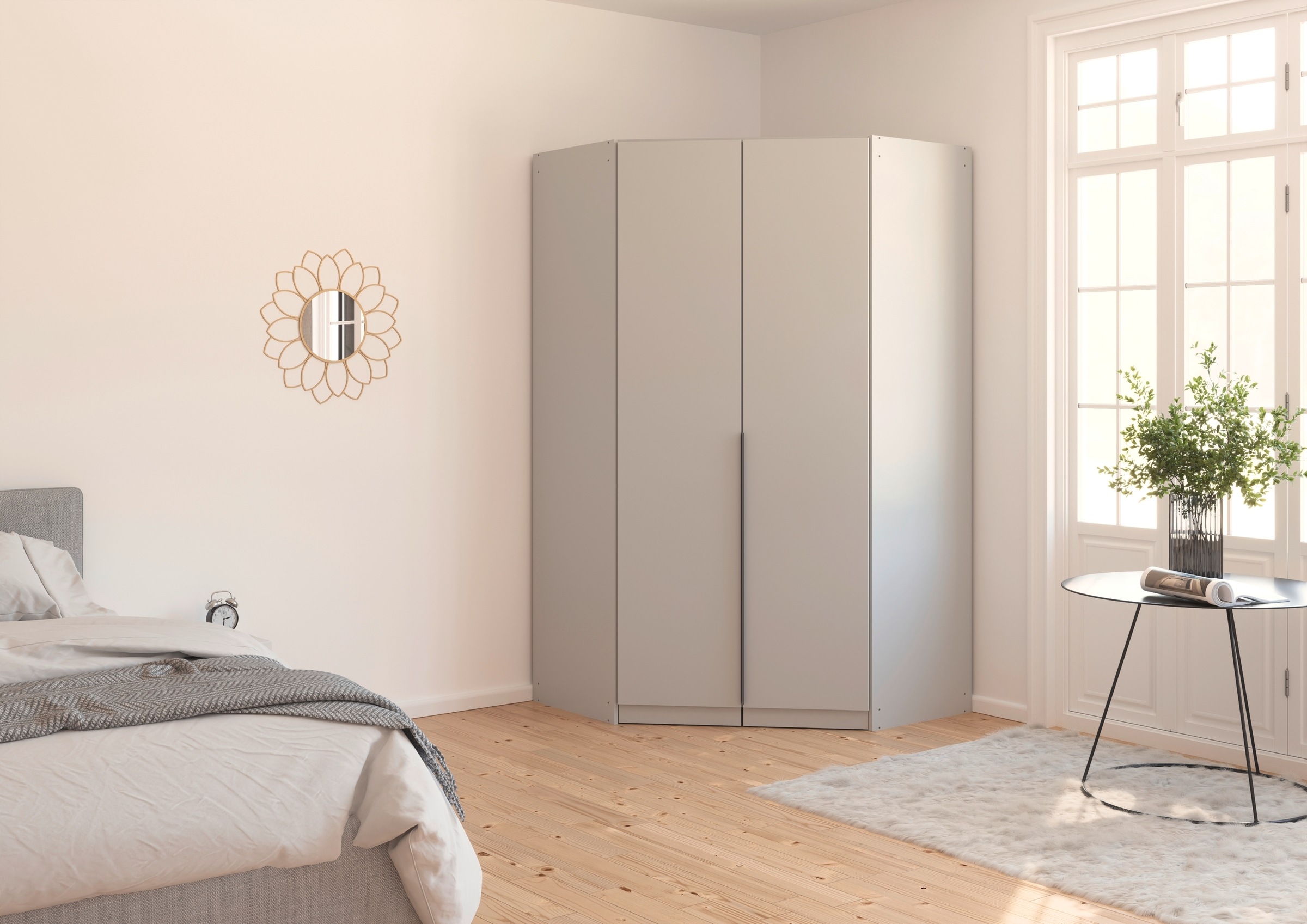 rauch Eckkleiderschrank »Kleiderschrank Schrank Ankleidezimmer Schlafzimmer Garderobe AGORDO«, (in zwei Griff-Farben), voll ausgestattet mit viel Stauraum MADE IN GERMANY