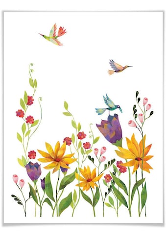 Poster »Blanz Blumen Blütenpoesie Floral«, Blumen, (1 St.)