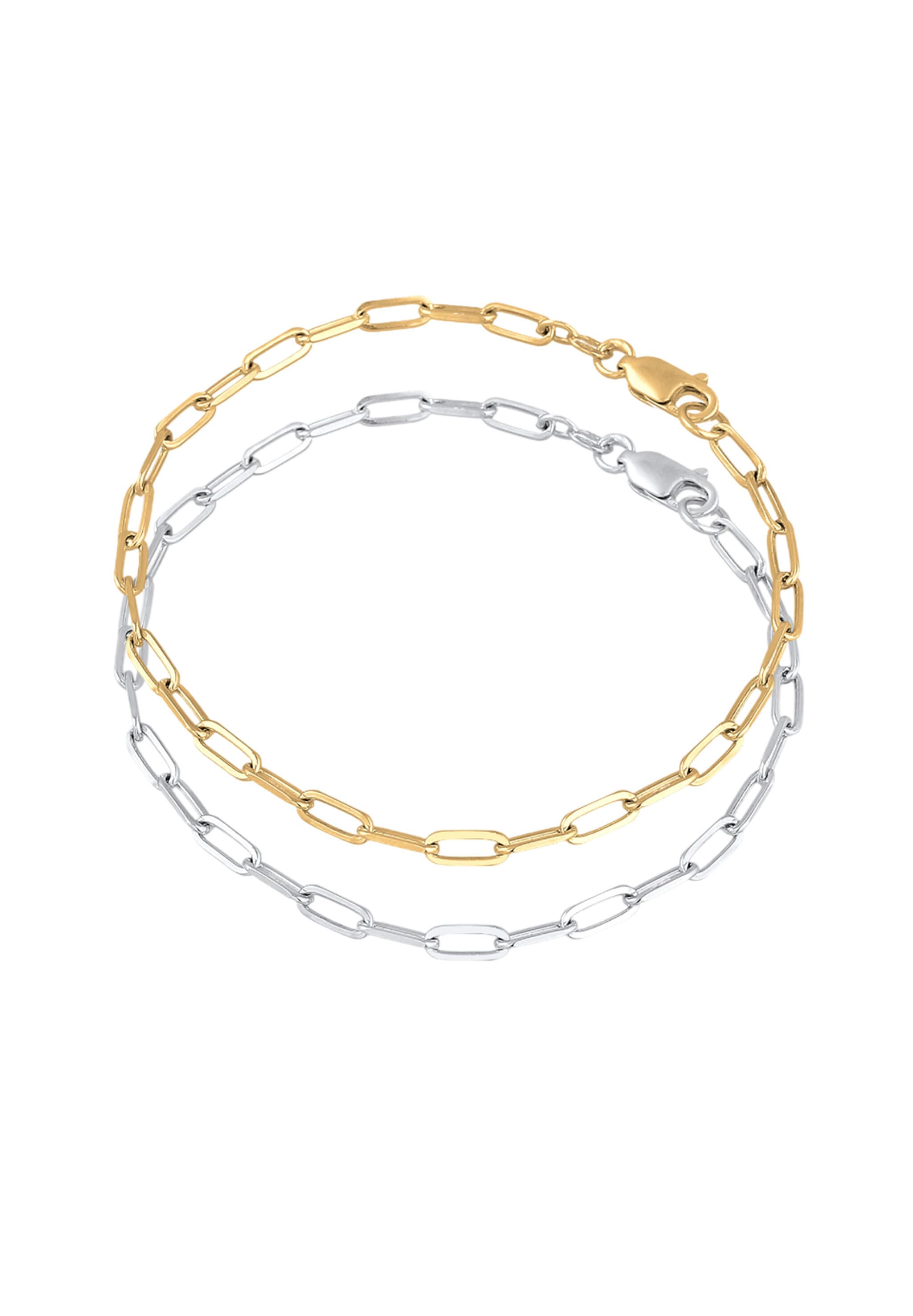 Elli Armketten Set »Schmuckset Armband Bicolor 925 Sterling Silber vergoldet«