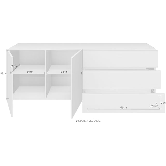 borchardt Möbel Lowboard »Vaasa«, Breite 152 cm, nur hängend auf Raten  kaufen