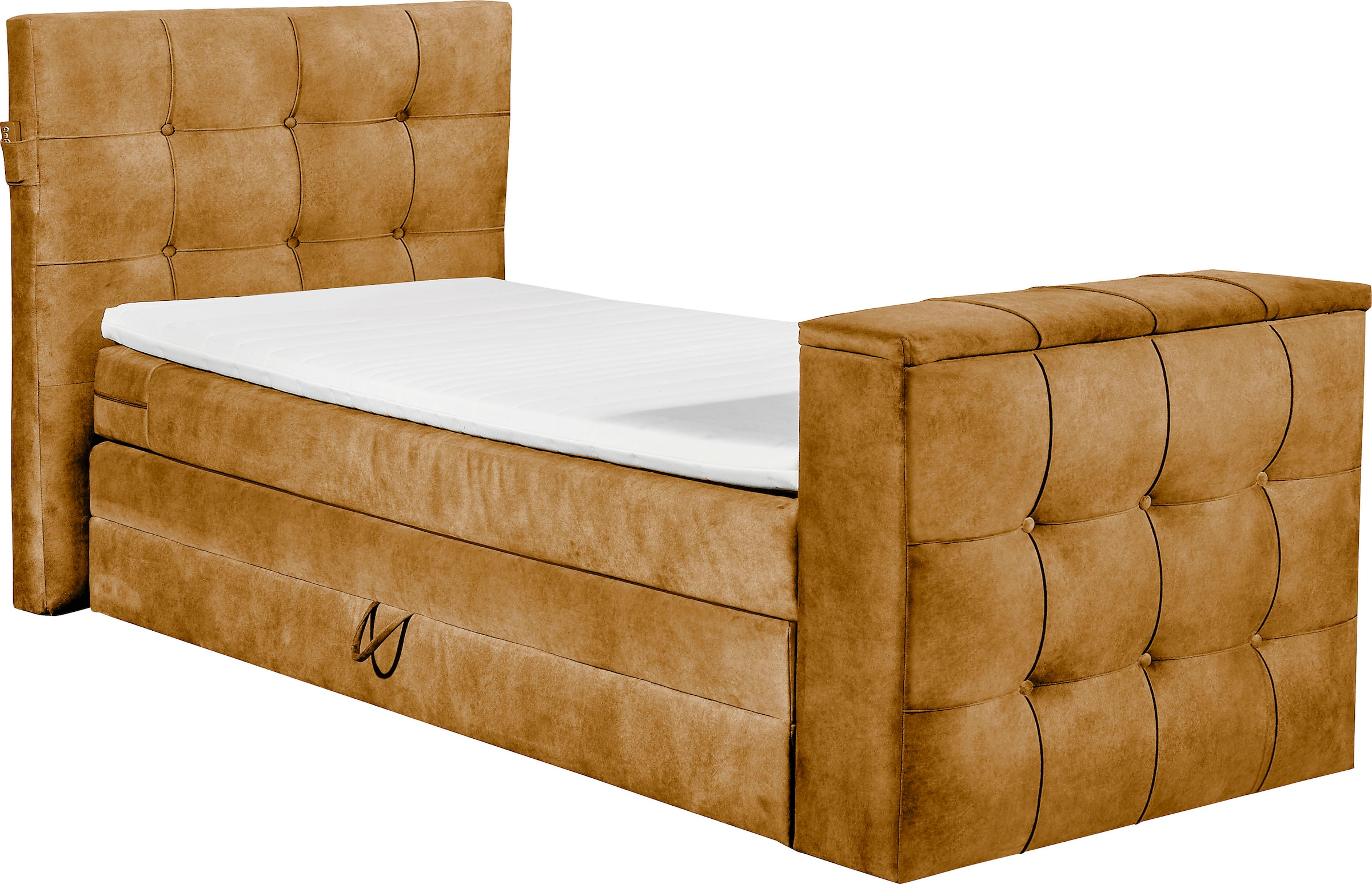 set one by Musterring Boxspringbett »Richmond« versenkbarer TV- Halterung mit Fernbedienung