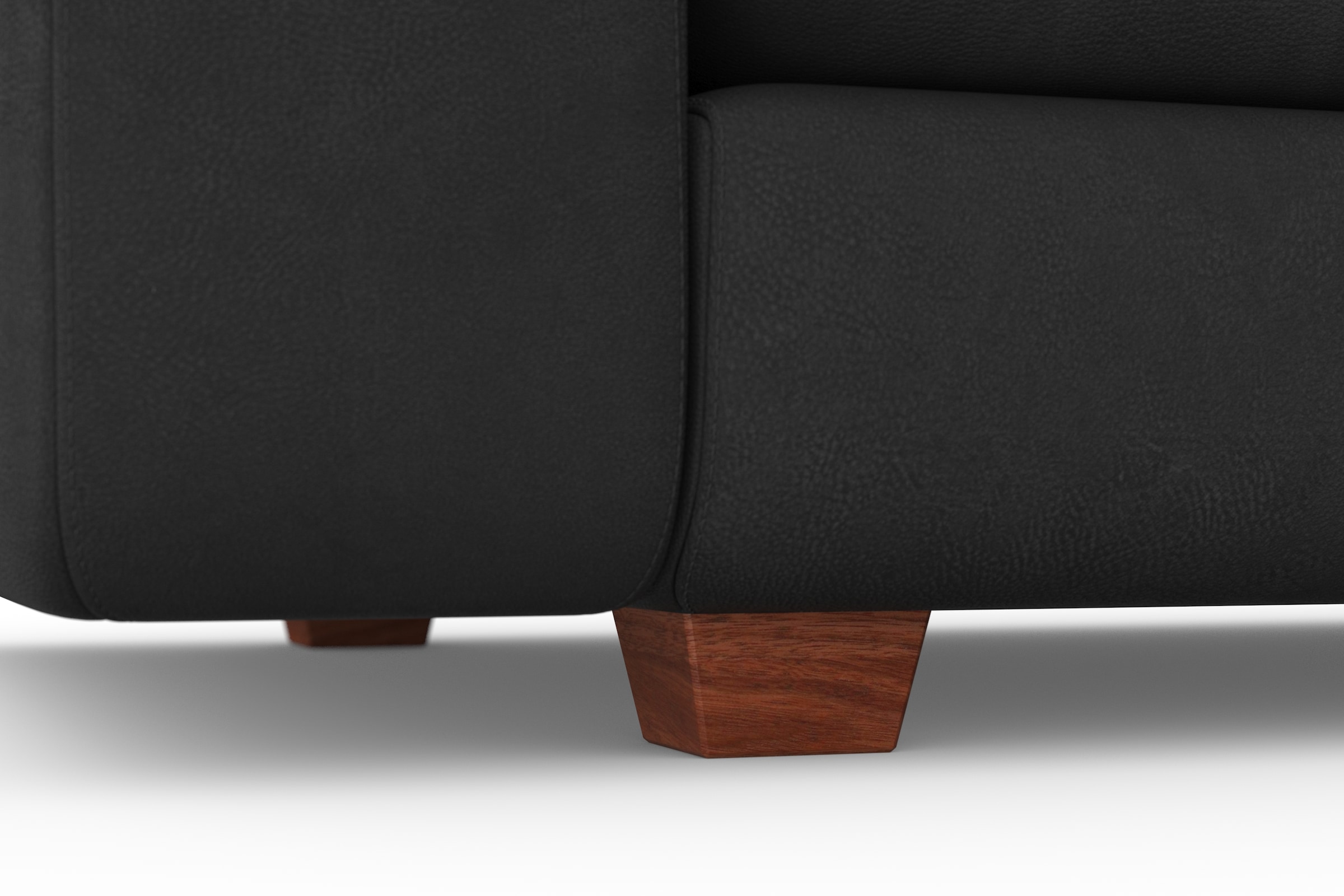 machalke® 3-Sitzer »valentino«, mit breiten Armlehnen, Füße Walnuss, Breite  221 cm, mit GRATIS Ledertasche auf Rechnung bestellen
