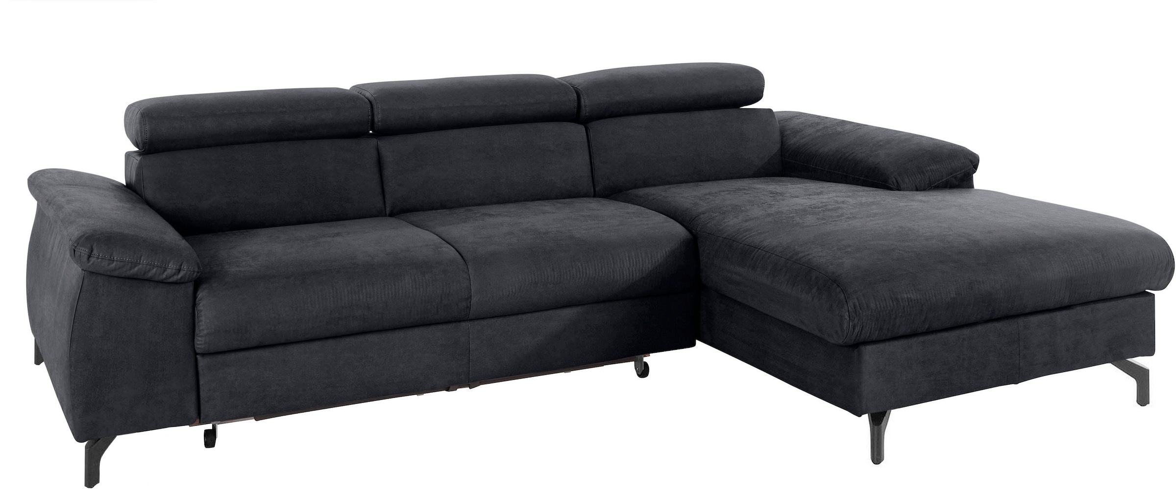 COTTA Polstergarnitur »Komaris L-Form«, (Set), Set bestehend aus: Ecksofa mit Kopfteilverstellung & Hocker