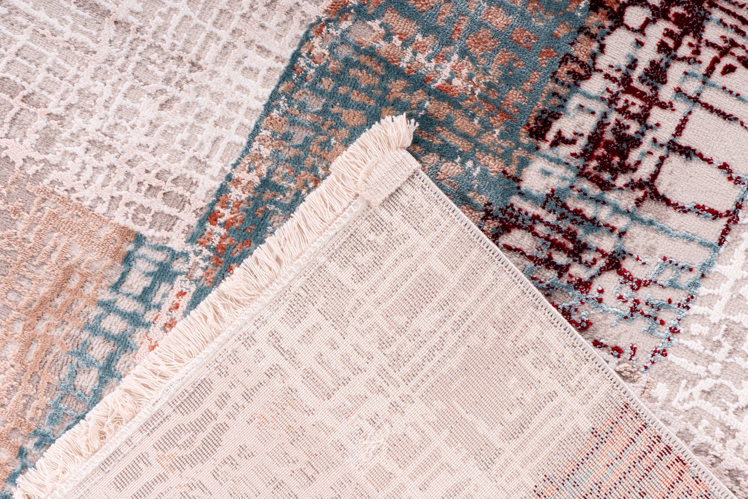 calo-deluxe Teppich »Miran 725«, rechteckig, 12 mm Höhe, Vintage Design, mit Fransen, Wohnzimmer