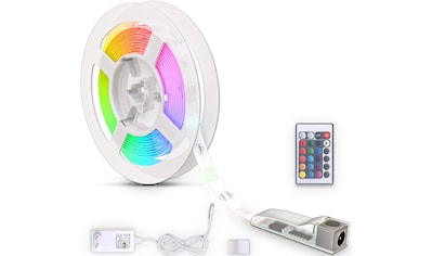 »USB mit Lichtleiste, kaufen auf St.-flammig, 90 B.K.Licht LED Fernbedienung, LED-Streifen Raten Strip«, selbstklebend