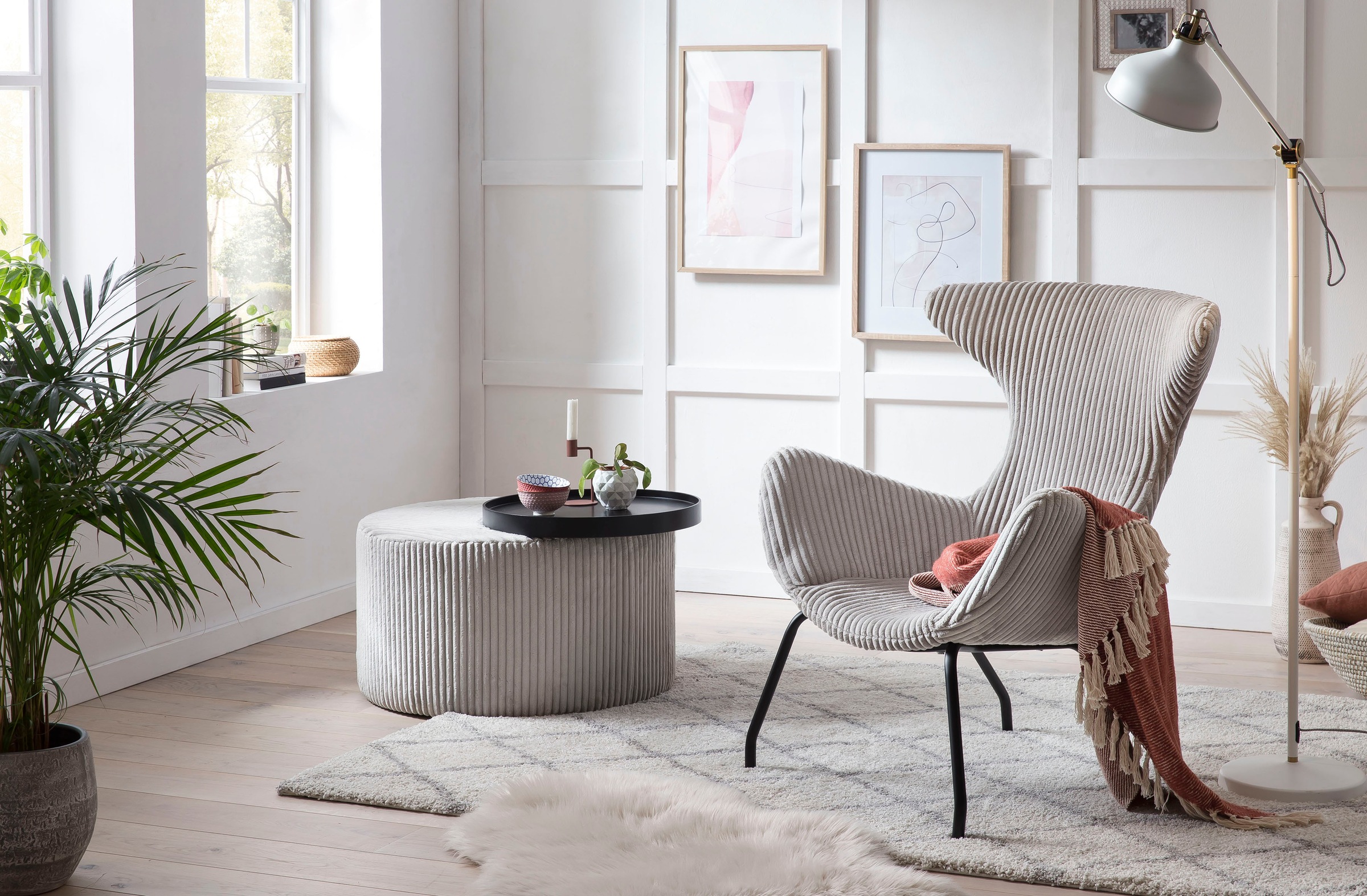 SalesFever Relaxsessel "Oslo Komfortabler Sessel zum Entspannen" Ohrensessel in modernem Design