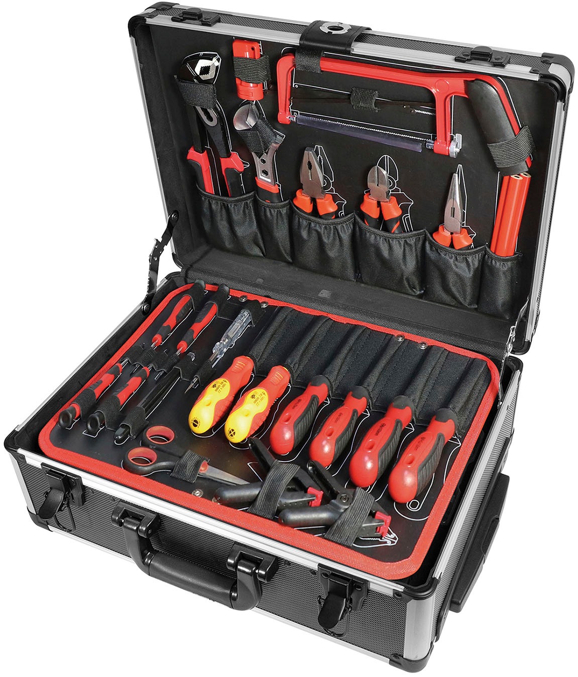 BM-Werkzeuge, Werkzeugtrolley 211-tlg., grau, Metall,