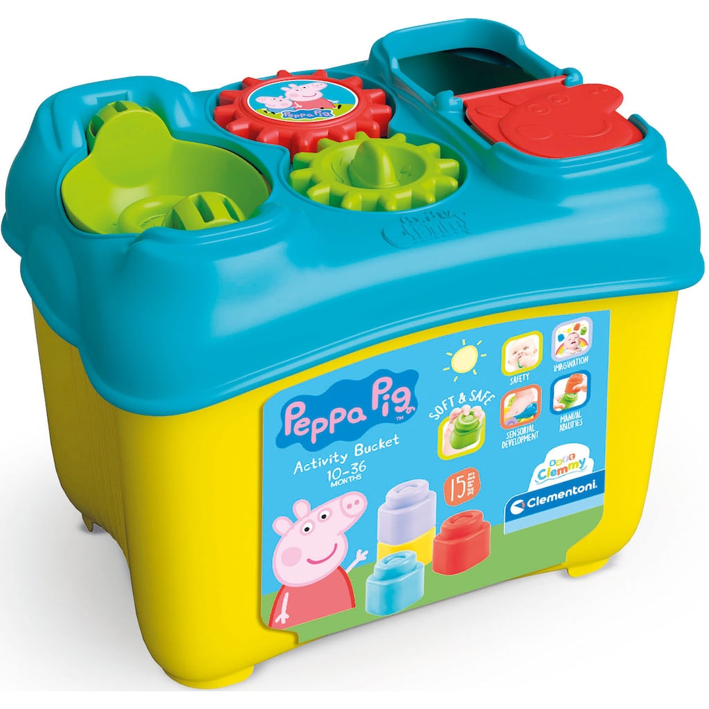 Clementoni® Spielbausteine »Baby Clementoni, Clemmy - Peppa Pig Aktivitäts-Eimer«