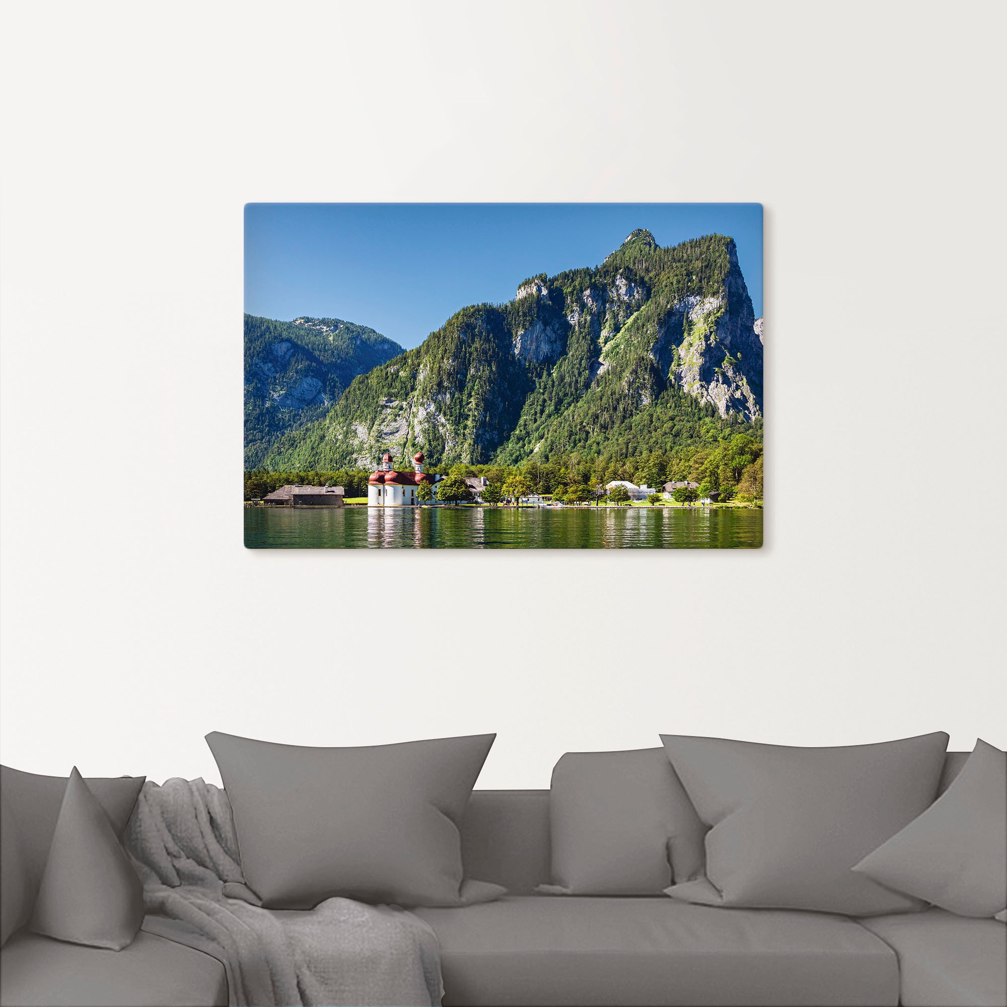Artland Wandbild »Blick auf den Königssee«, Berge & Alpenbilder, (1 St.), als Alubild, Outdoorbild, Leinwandbild, Poster in verschied. Größen