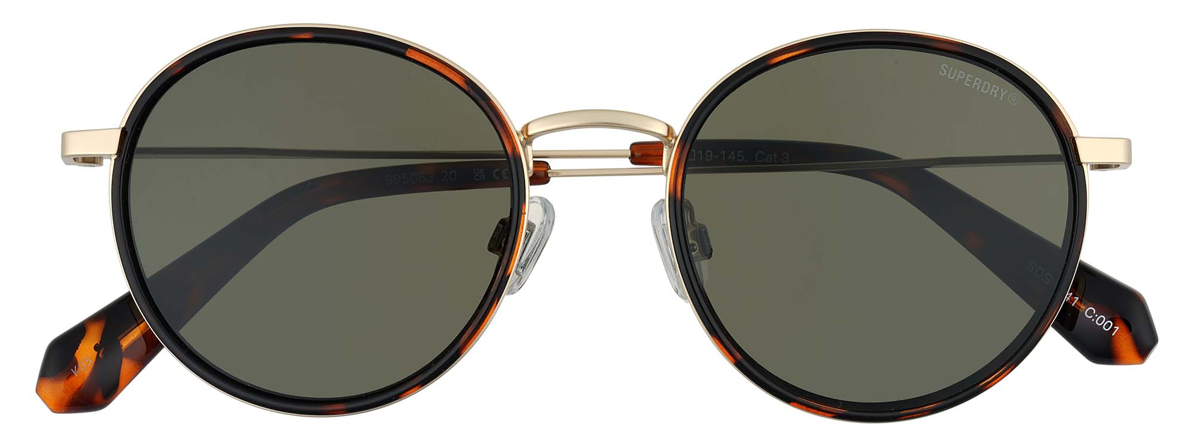 Superdry Sonnenbrille »Modell 995063« Form Rund, Logoschriftzug auf Bügel, Kombifassung