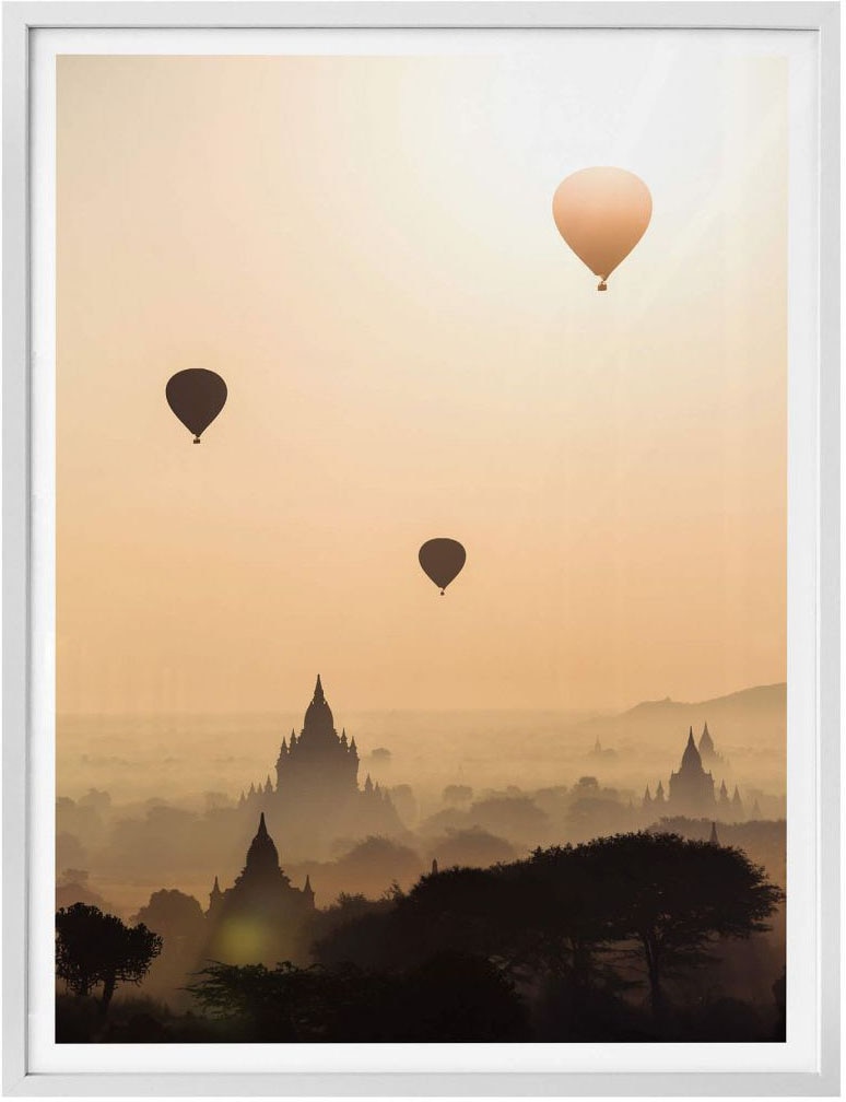 Landschaften, bestellen St.), bequem Bild, Poster »Morgen Wall-Art Bagan«, Poster, Wandposter über (1 Wandbild,