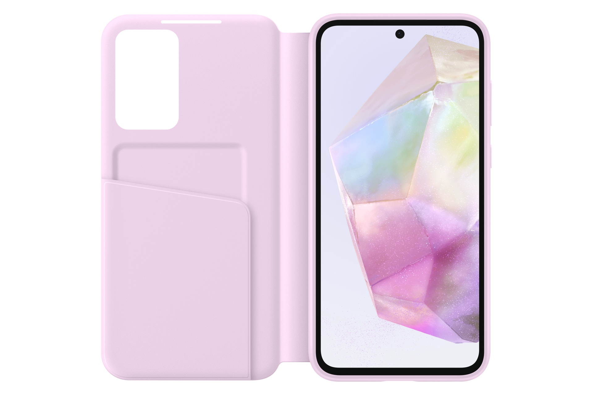 Samsung Handyhülle »Smart View Wallet Case für Samsung Galaxy A35«, Backcover, Schutzhülle, Handyschutzhülle, Case, Schutzcase, stoßfest
