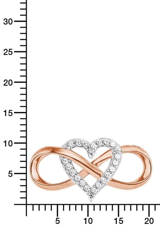 Amor Kette mit Anhänger »Infinity Unendlichkeitsschleife mit Herz« mit Zirkonia (synth.)