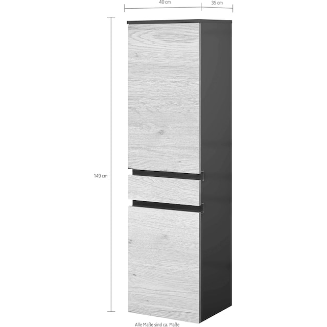 MARLIN Midischrank »3510clarus«, 40 cm breit, Soft-Close-Funktion,  vormontierter Badschrank, Badmöbel auf Rechnung bestellen
