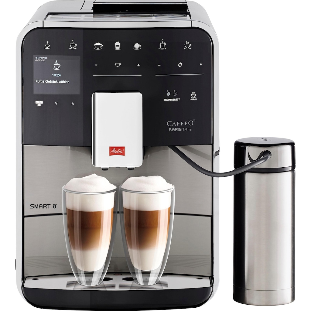 Melitta Kaffeevollautomat »Barista TS Smart® F 86/0-100, Edelstahl«, Hochwertige Front aus Edelstahl, 21 Kaffeerezepte & 8 Benutzerprofile