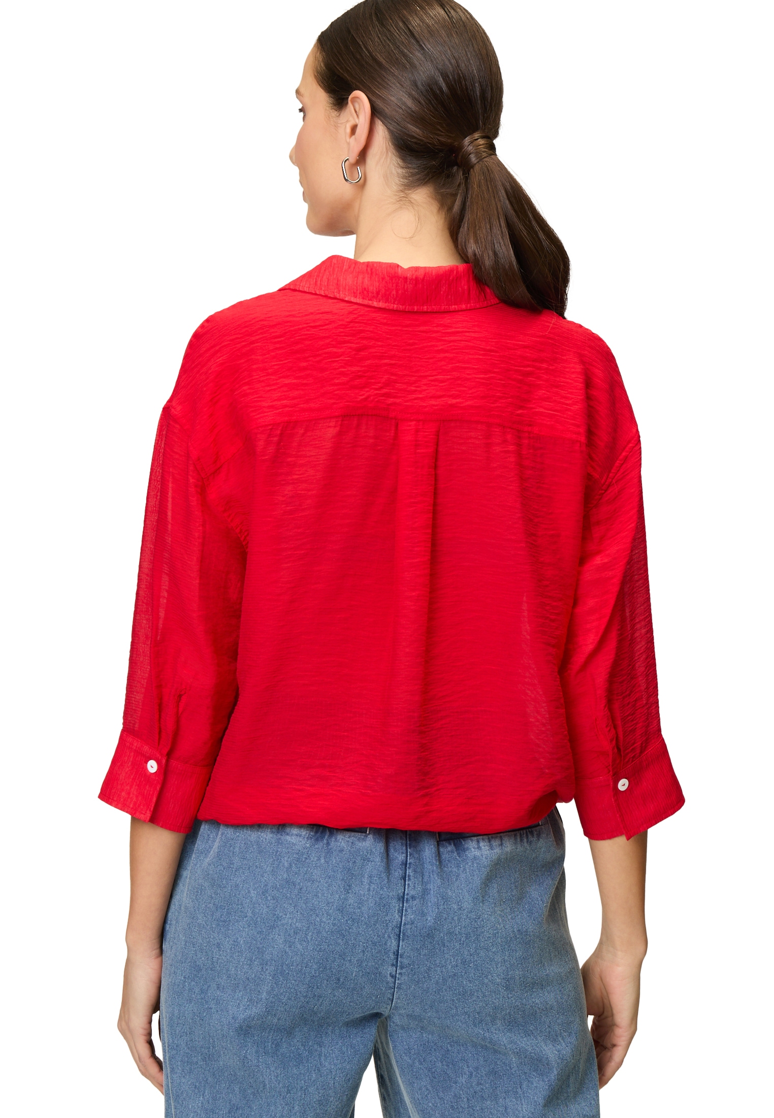 Zero Hemdbluse »Hemdbluse mit Knitteroptik«
