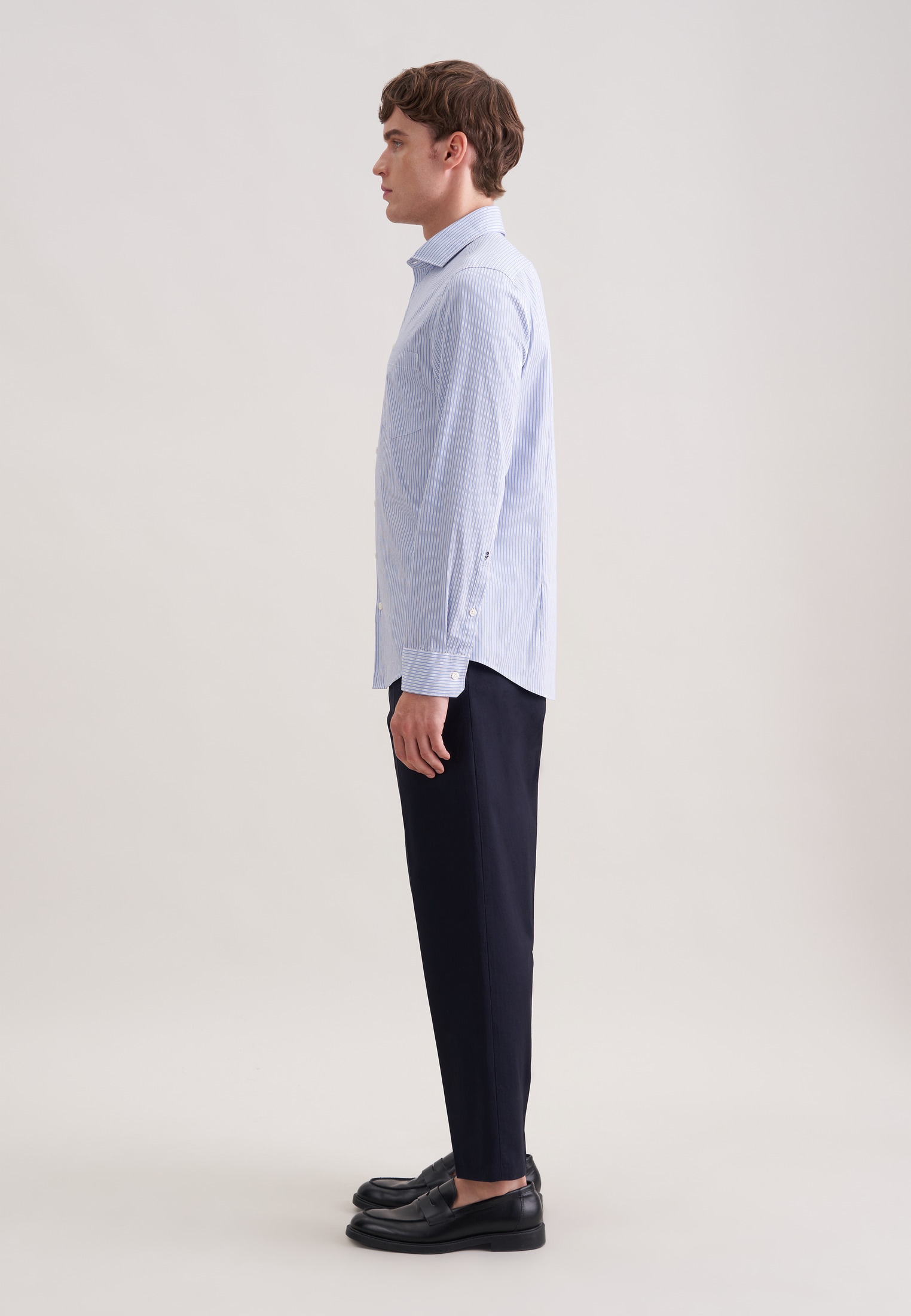 seidensticker Businesshemd Slim 1/1 Kentkragen Gestreift