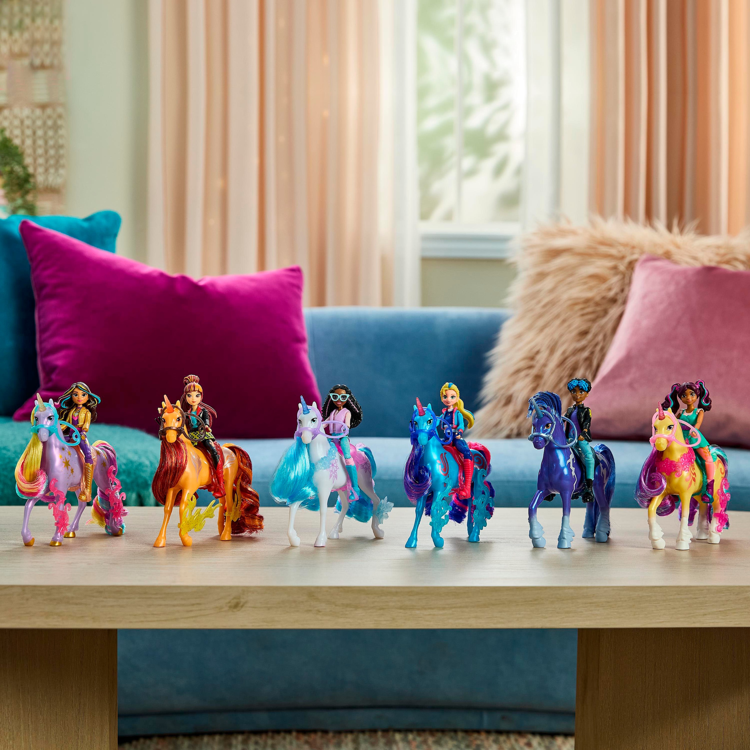 Spin Master Anziehpuppe »Unicorn Academy - Ava & Pflanzen-Magie Leaf« mit echter Mähne und Leuchteffektt