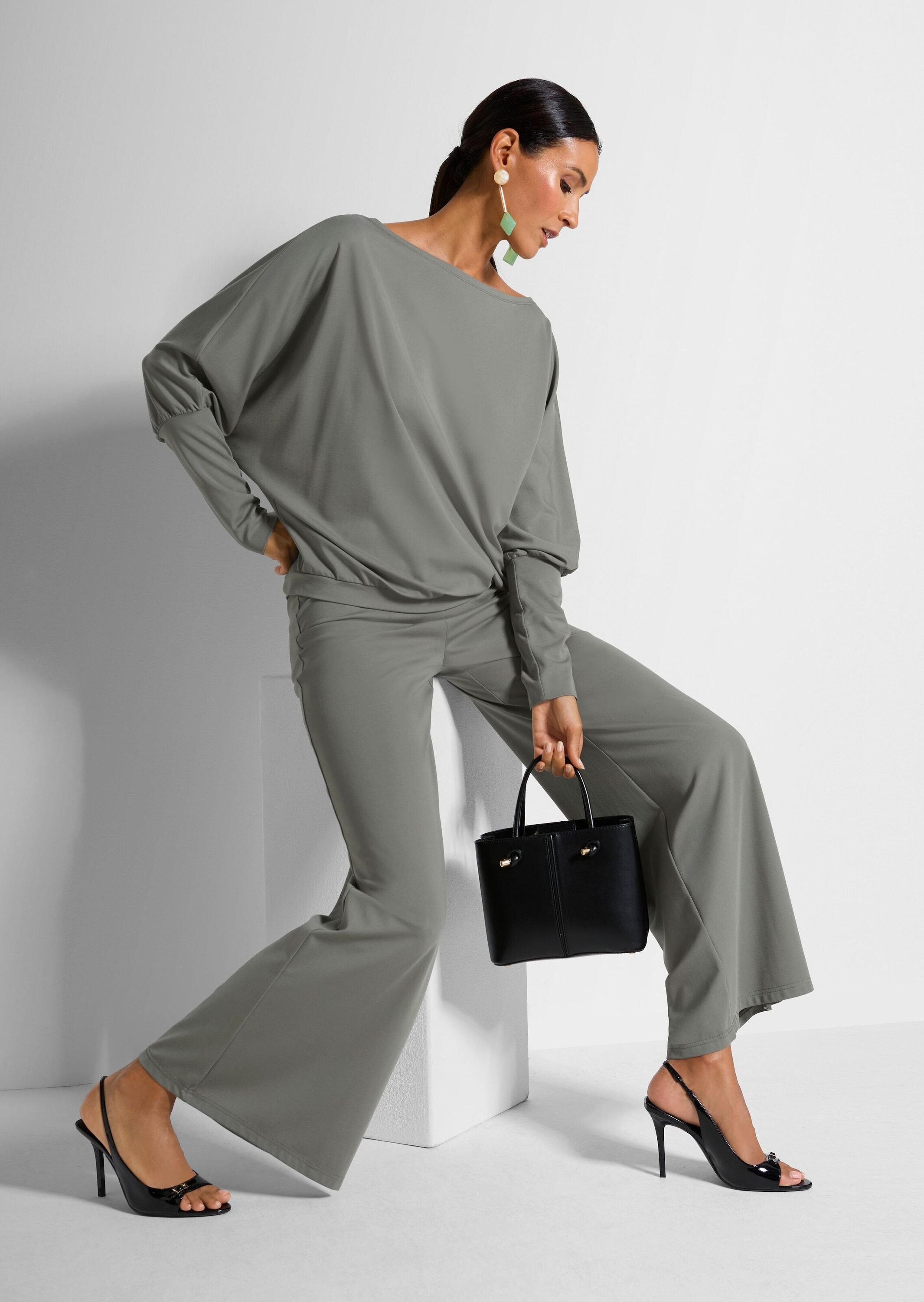 MADELEINE Langarmshirt »Langarmshirt Lockeres Longsleeve mit Fledermausärmeln« Weite Fledermausärmel