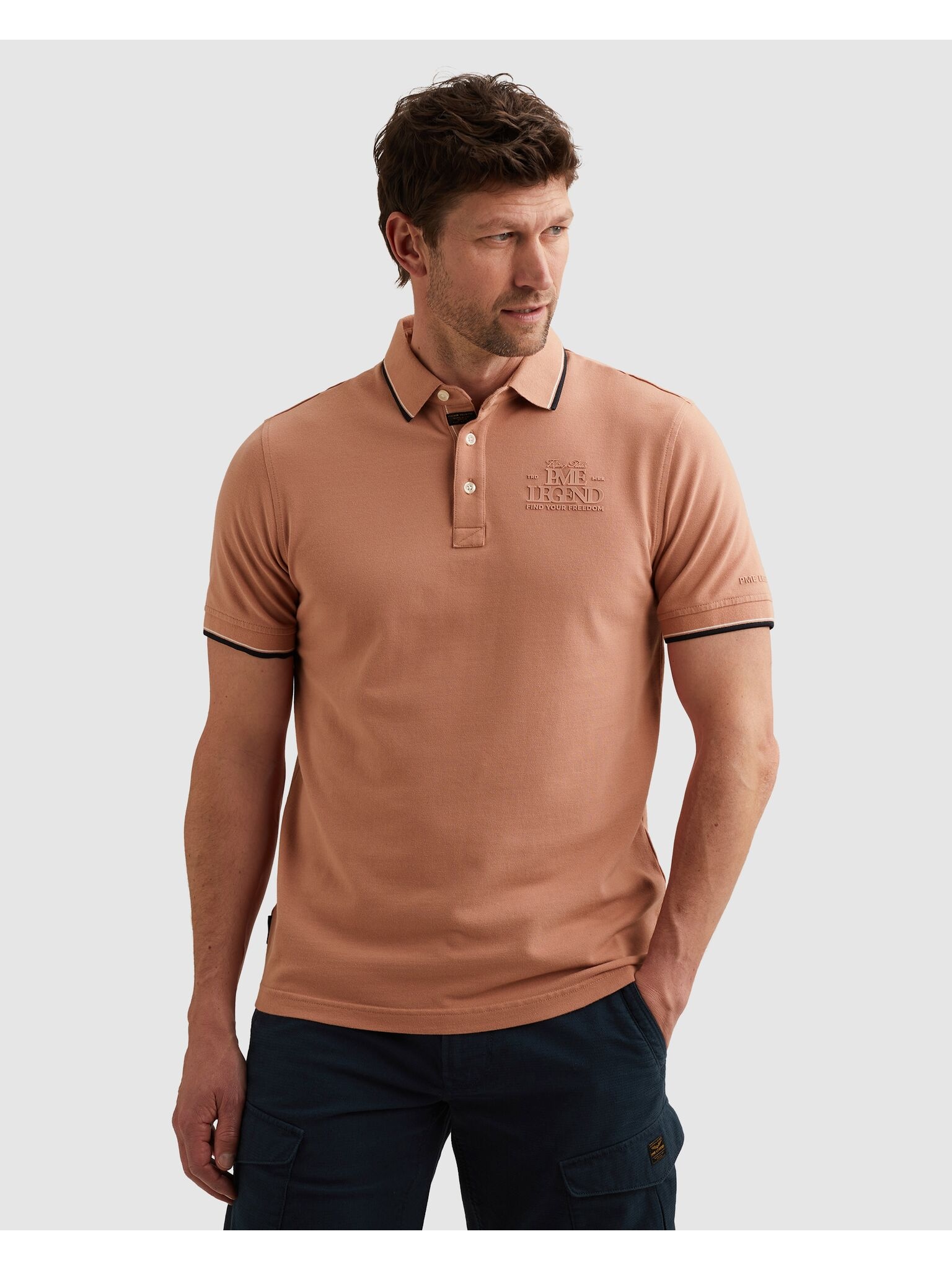 PME LEGEND Poloshirt »Short sleeve polo stretch pique« mit Logo Stickerei