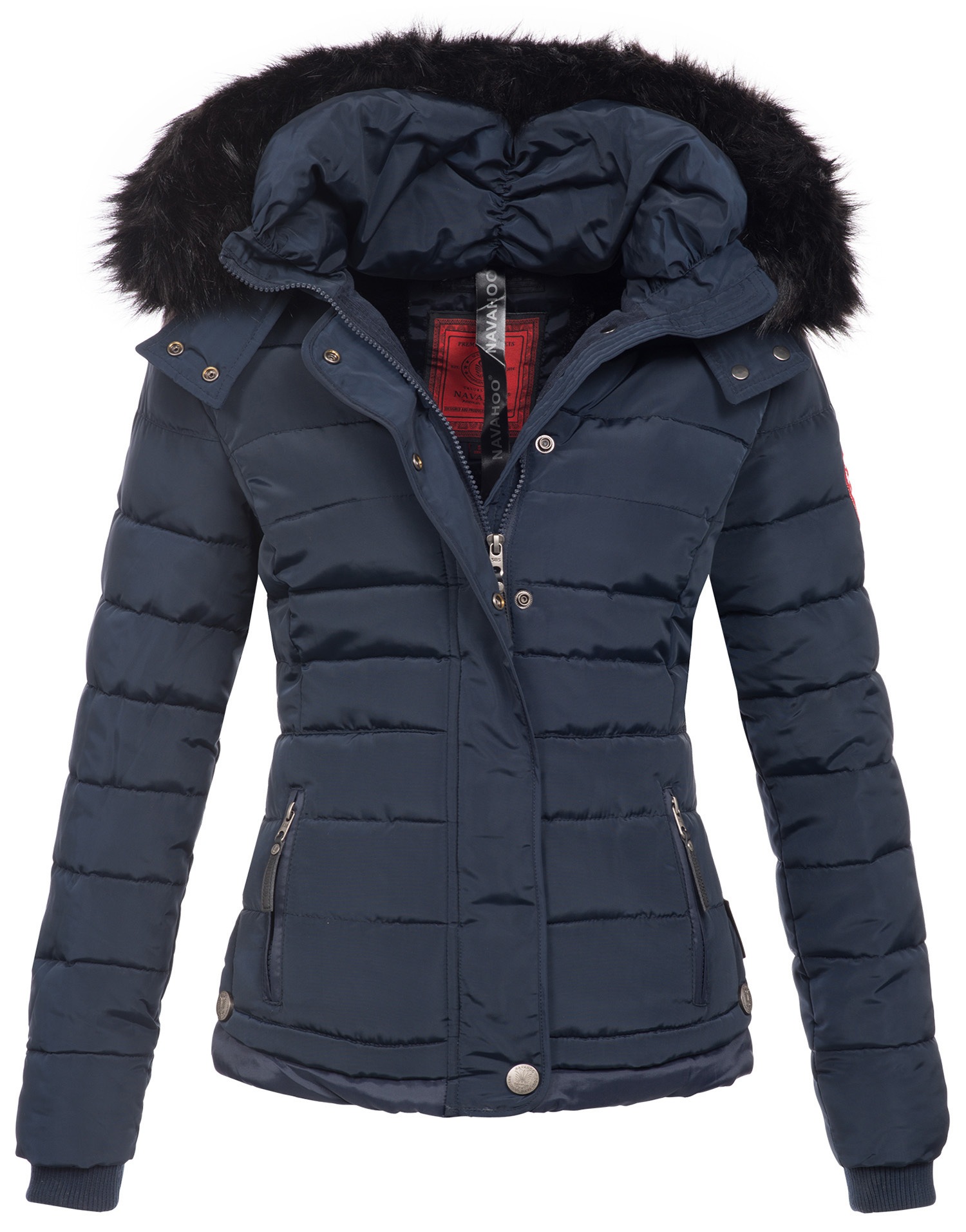 Navahoo Steppjacke »Navahoo Chloe warme Damen Winter Jacke Parka Mantel Stepp Kurzjacke gefüttert NEU B301«
