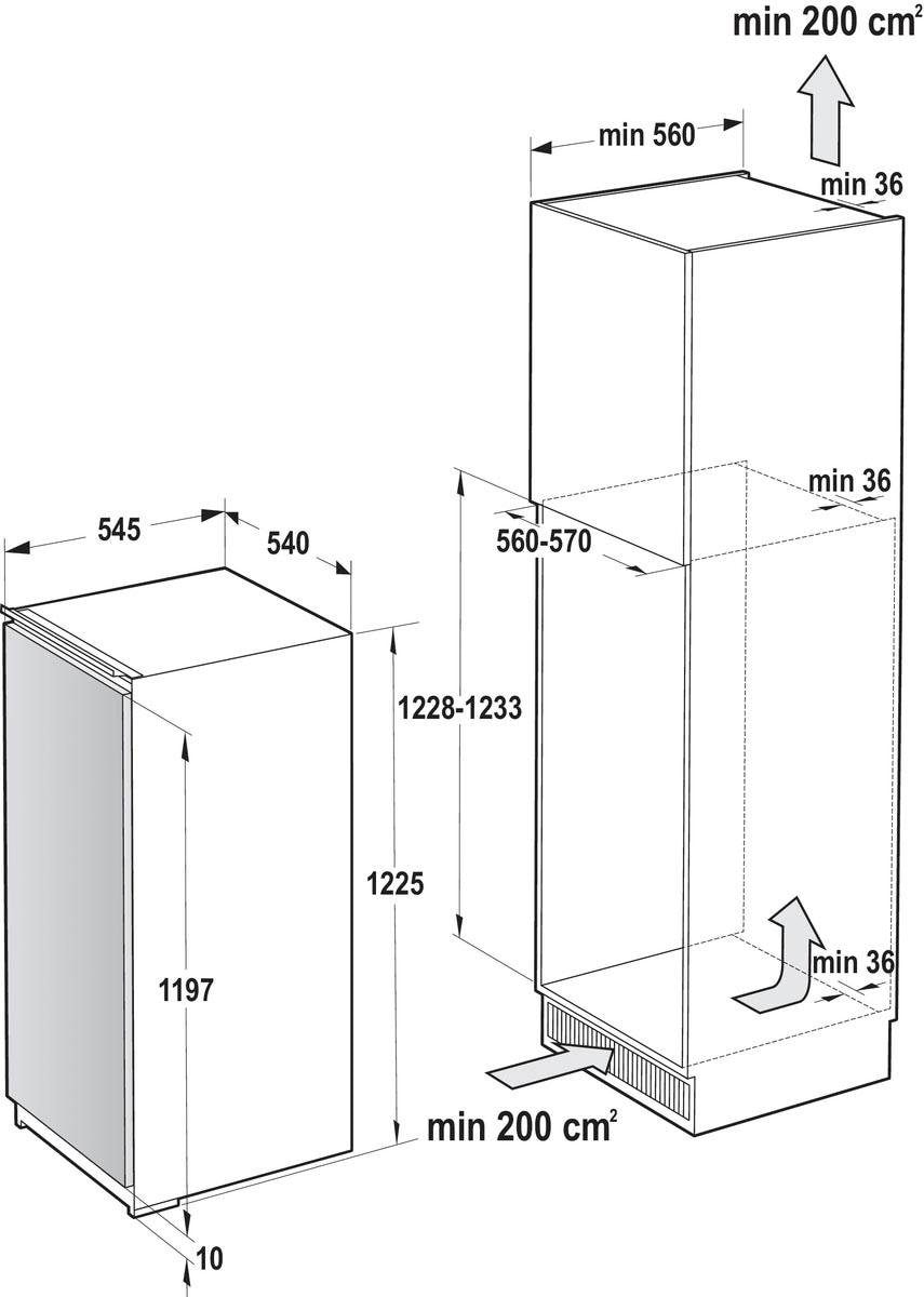 GORENJE Einbaukühlschrank »RBI2122E1«, integrierbar