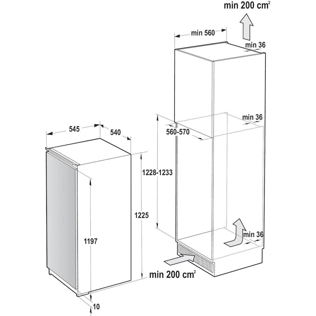 GORENJE Einbaukühlschrank »RBI2122E1«, RBI2122E1, 122,5 cm hoch, 54 cm breit
