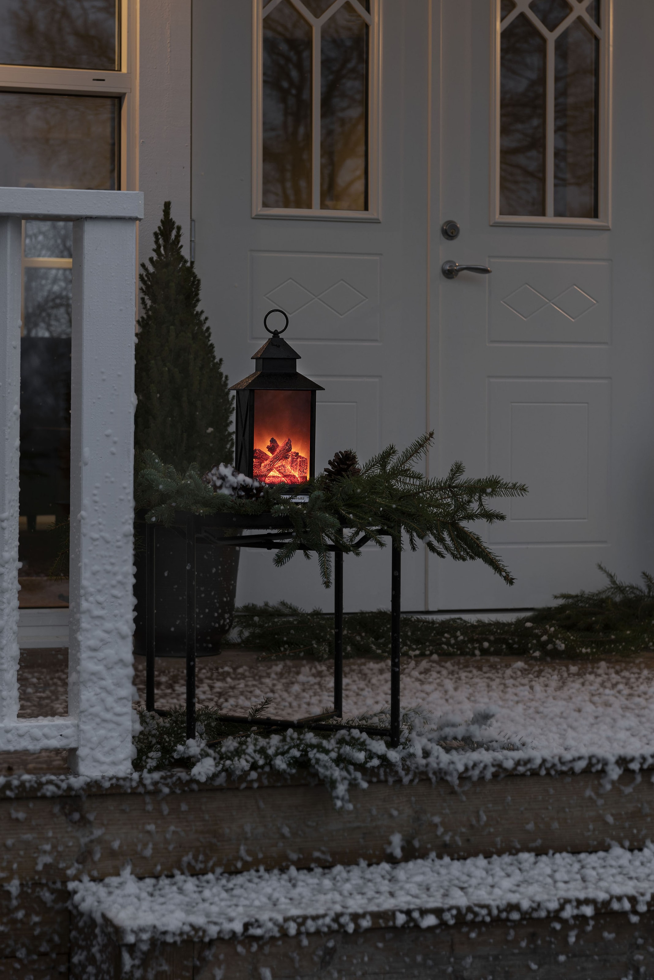 KONSTSMIDE LED Laterne »Weihnachtsdeko aussen«, 4 flammig-flammig, LED Laterne, klein, Kamin