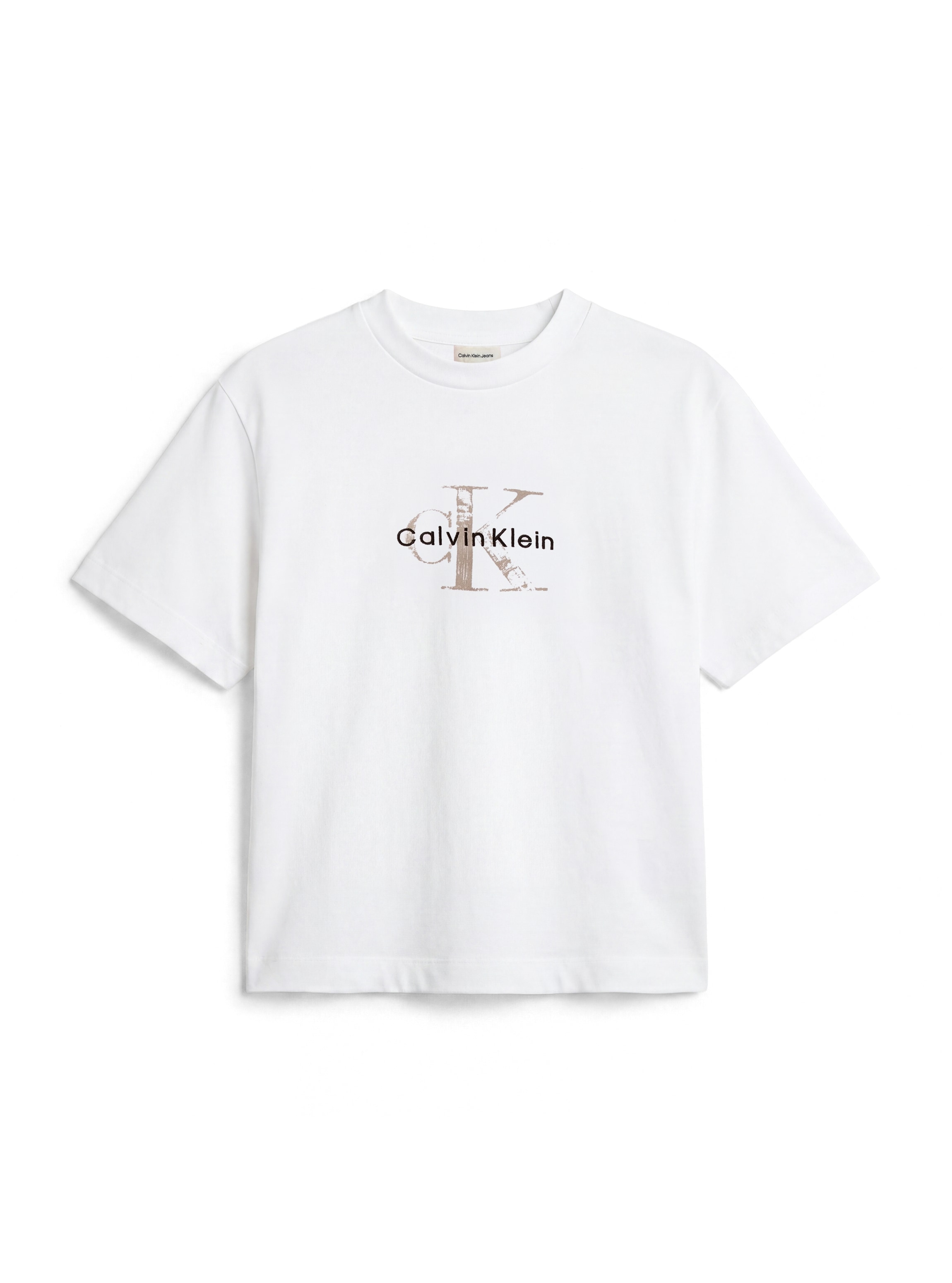 Calvin Klein Jeans T-Shirt »BOXY HAND DRAWN MONOLOGO TEE« Regular fit, Logoschriftzug