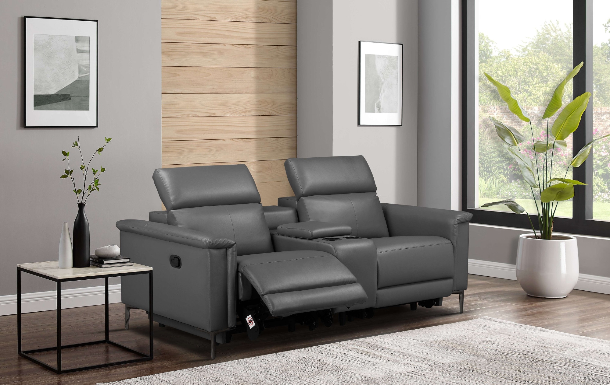 Places of Style 2-Sitzer »Lund, 2er-Kinosofa, TV-Sessel, Multimedia-Sofa, USB-A,«, m. elektrischer o. manueller Relaxfunktion, Getränkehalter u. Staufach