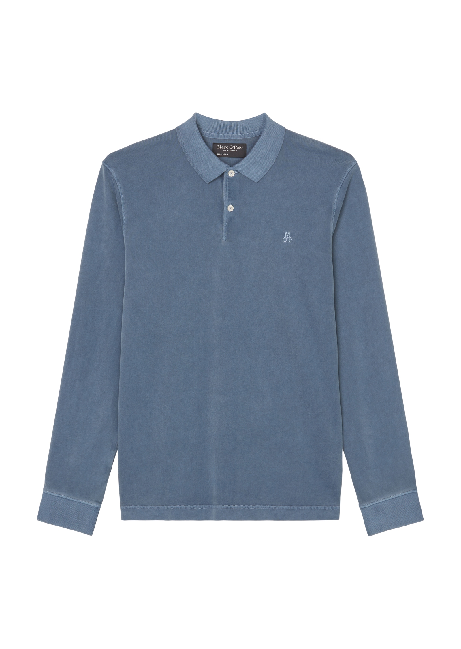 Marc O'Polo Langarm-Poloshirt, im Washed-Look