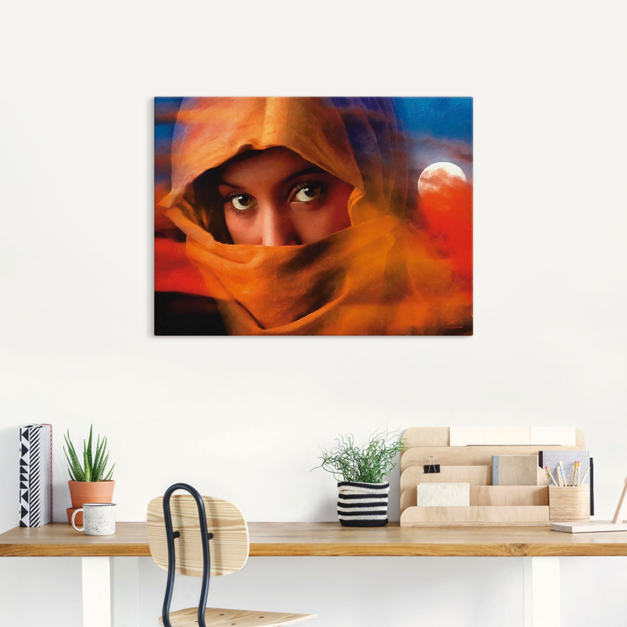 Artland Wandbild »Muslimische Mädchen Augen«, Bilder von Frauen, (1 St.), als Leinwandbild, Poster in verschied. Größen