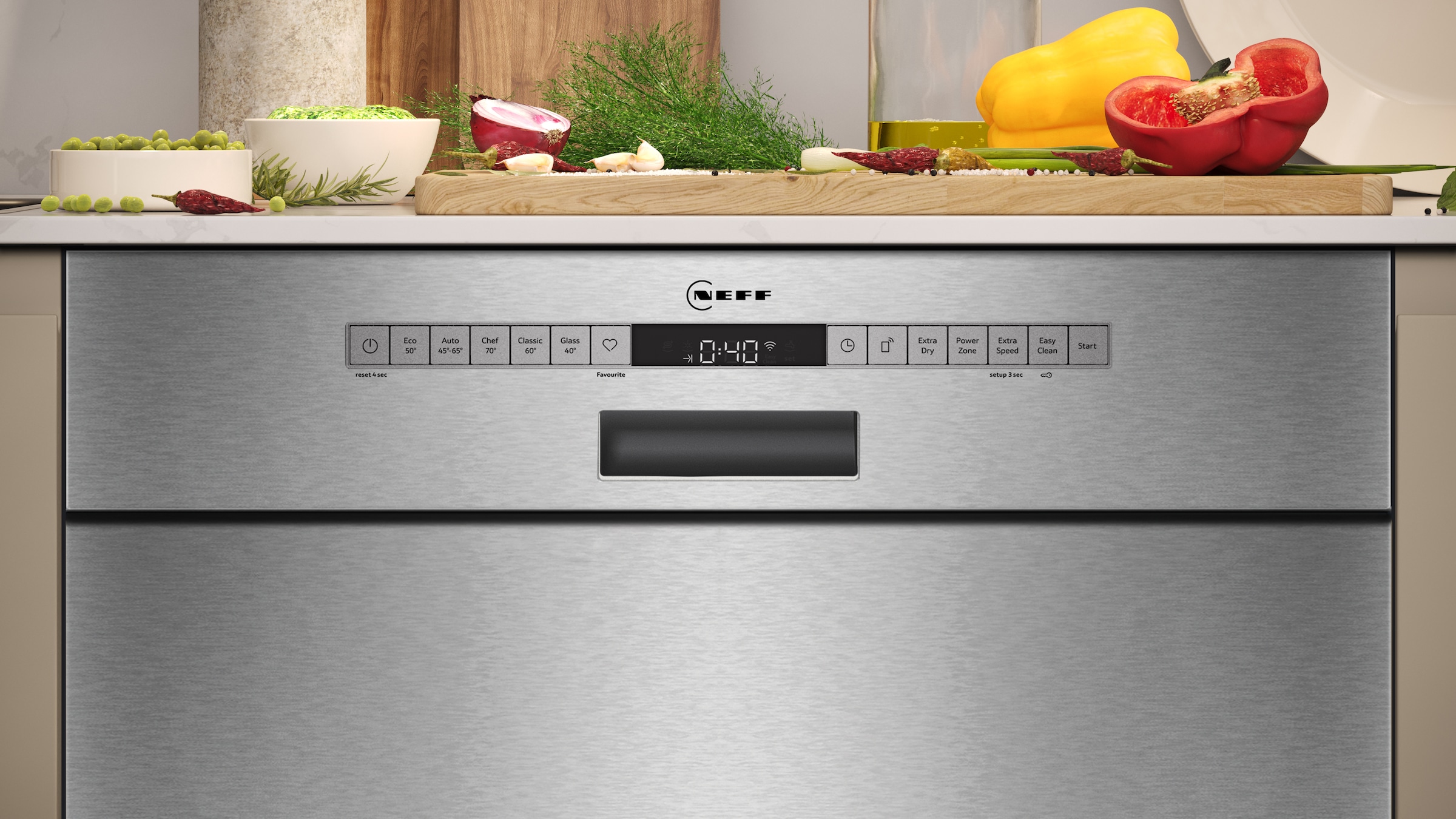 NEFF Unterbaugeschirrspüler N 50 »S125HCS03E« 14 tlg. Maßgedecke