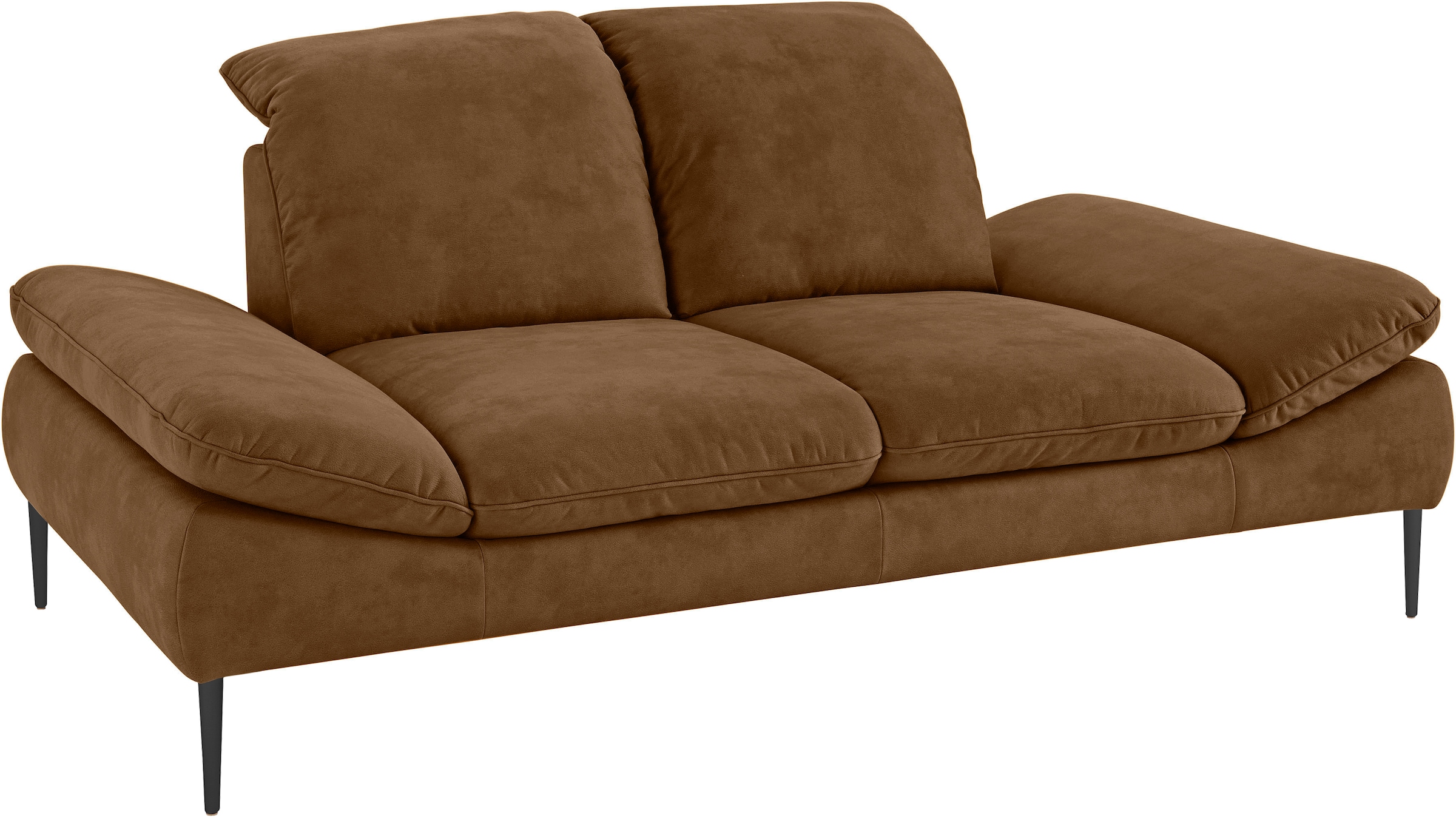 W.SCHILLIG 2-Sitzer »enjoy&MORE« Sitztiefenverstellung, Füße schwarz pulverbeschichtet, Breite 202 cm