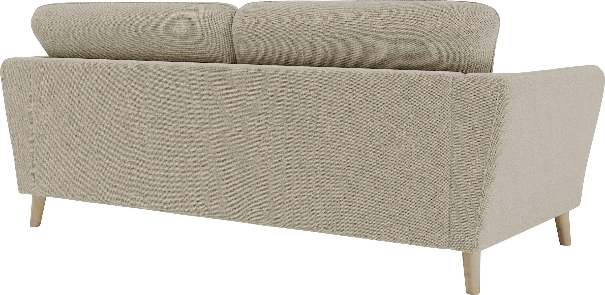 Home affaire 3-Sitzer »MARSEILLE 3er Sofa 206 cm, Cord, Flachgewebe, Struktur, Webstoff« Massivholzbeine Eiche, Landhausstil, Wellenunterfederung