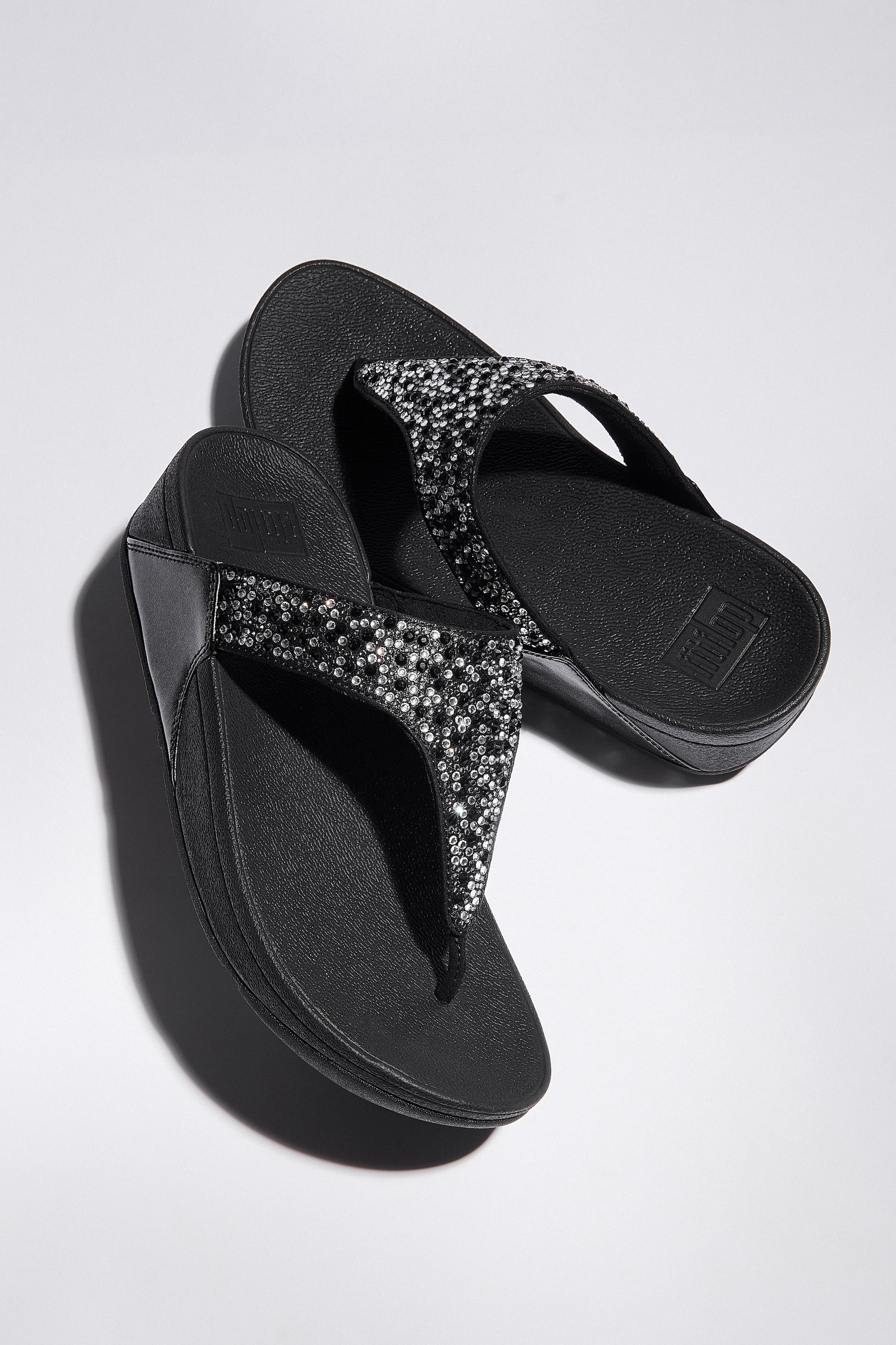 Fitflop Zehentrenner »LULU CRYSTAL«, Sandale, Pantolette mit Schmucksteine