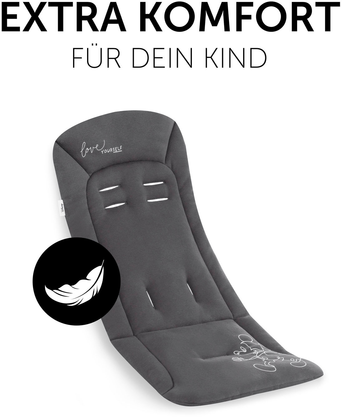 Hauck Kinderwagen-Sitzauflage »Seat Liner, Mickey Mouse black«