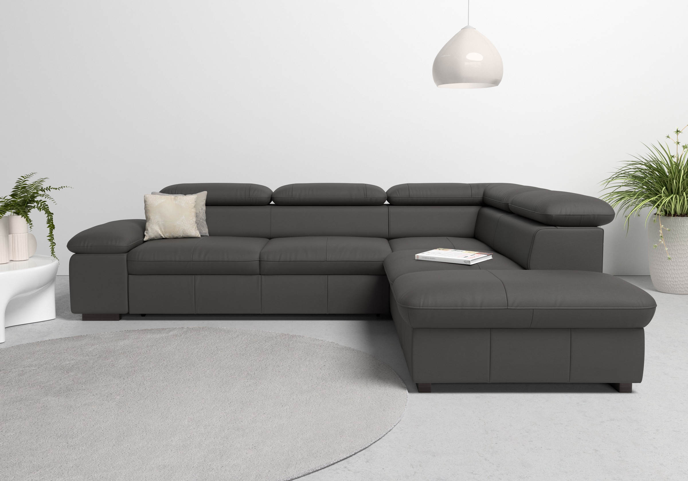 Home affaire Ecksofa »Alberto L-Form«, mit Kopfteilverstellung, wahlweise mit Bettfunktion