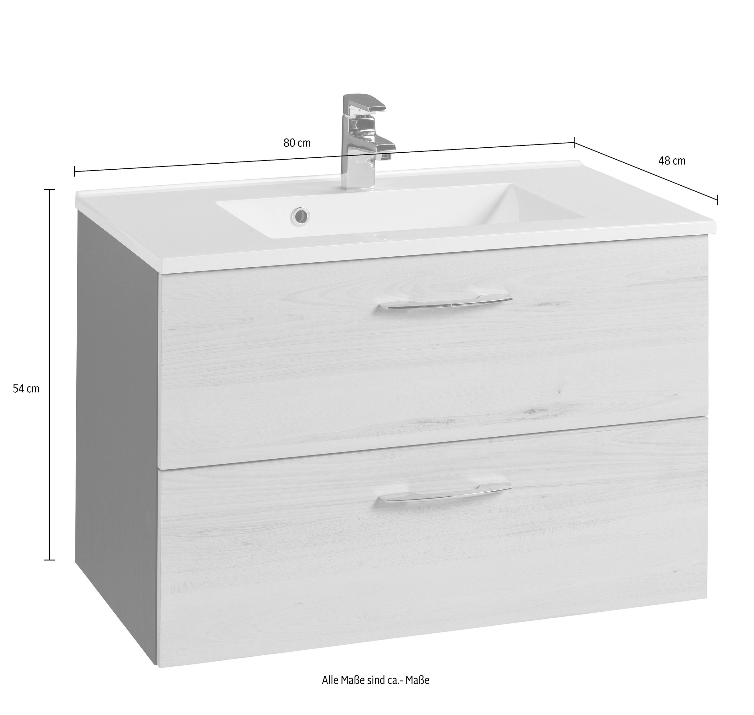 welltime Waschtisch »Portofino« mit Soft-Close-Funktion