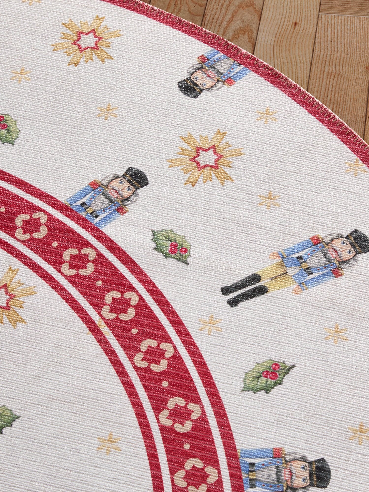 Villeroy & Boch Teppich »Toy's Delight Limited Edition Santa Claus« rund 3 mm Höhe Limited Edition, Weihnachten, Wohnzimmer, Baumrock, Waschbar, Rund