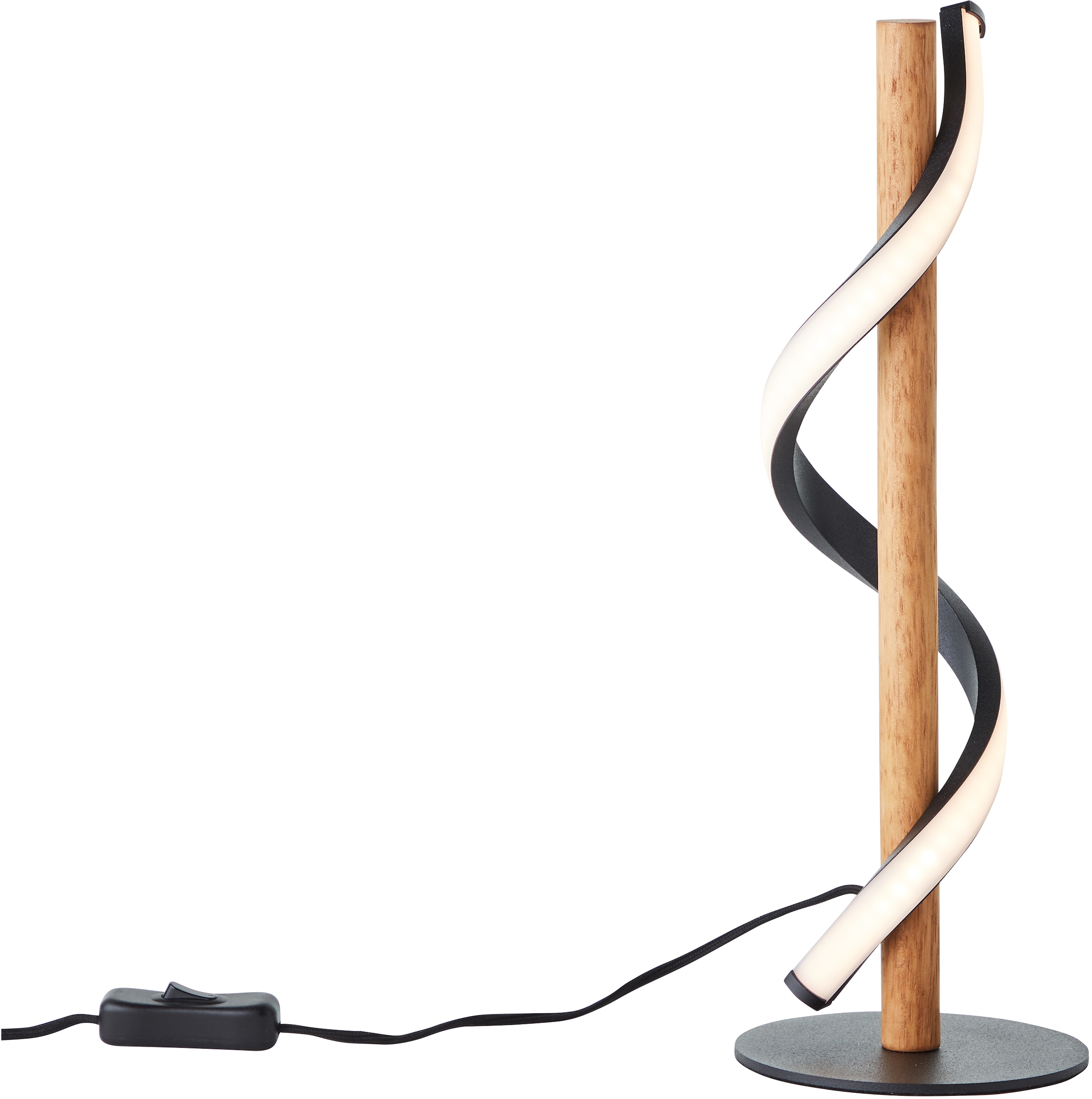 Home affaire Tischleuchte »Amanlis«, 1 flammig, Leuchtmittel LED-Modul | LED fest integriert, 35 cm Höhe, 640 Lumen, warmweißes Licht, Holz / Metall / Kunststoff