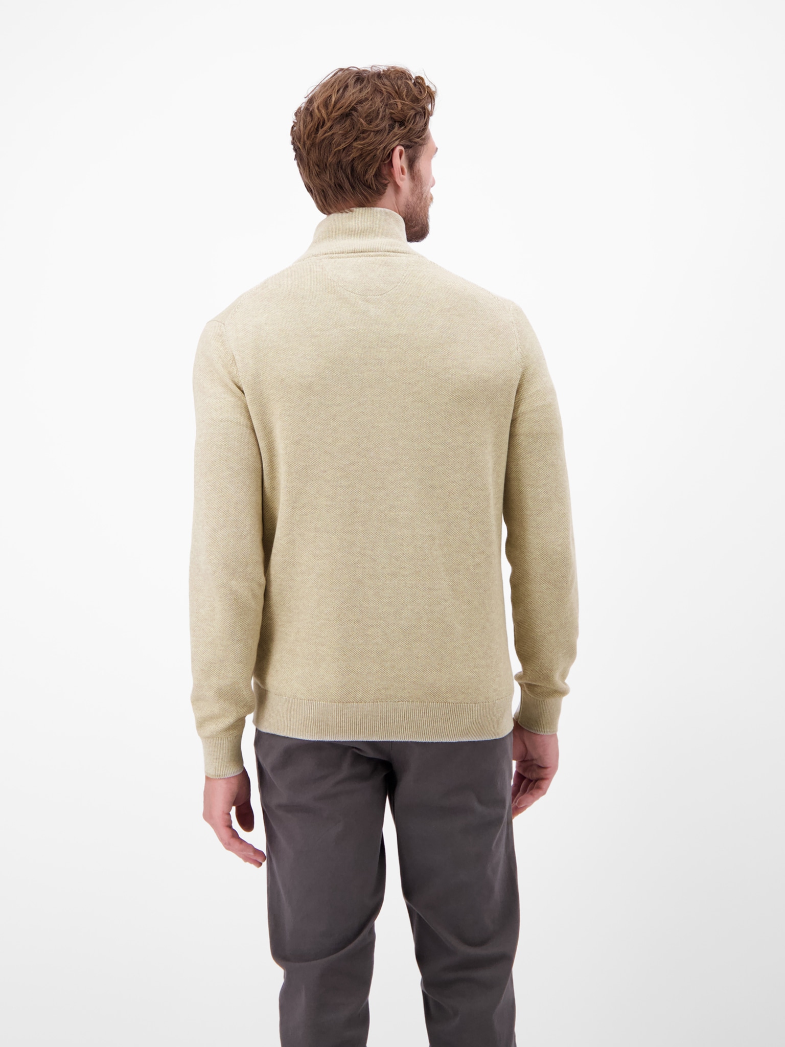 LERROS Strickfleecejacke ohne Kapuze mit Reißverchluss