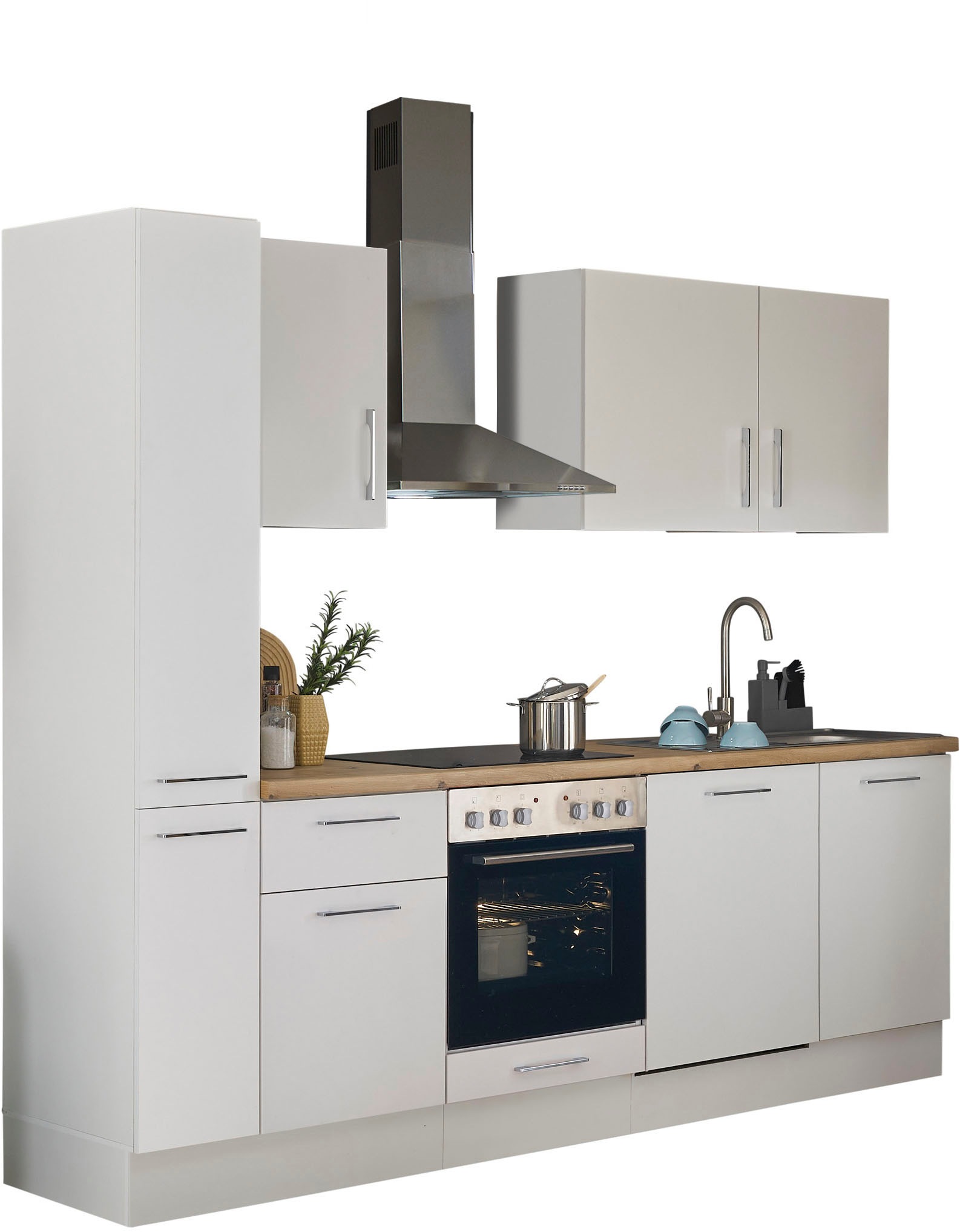 BASIC by Balculina Küchenzeile »Turin«, Breite 250 cm, wahlweise mit E-Geräten