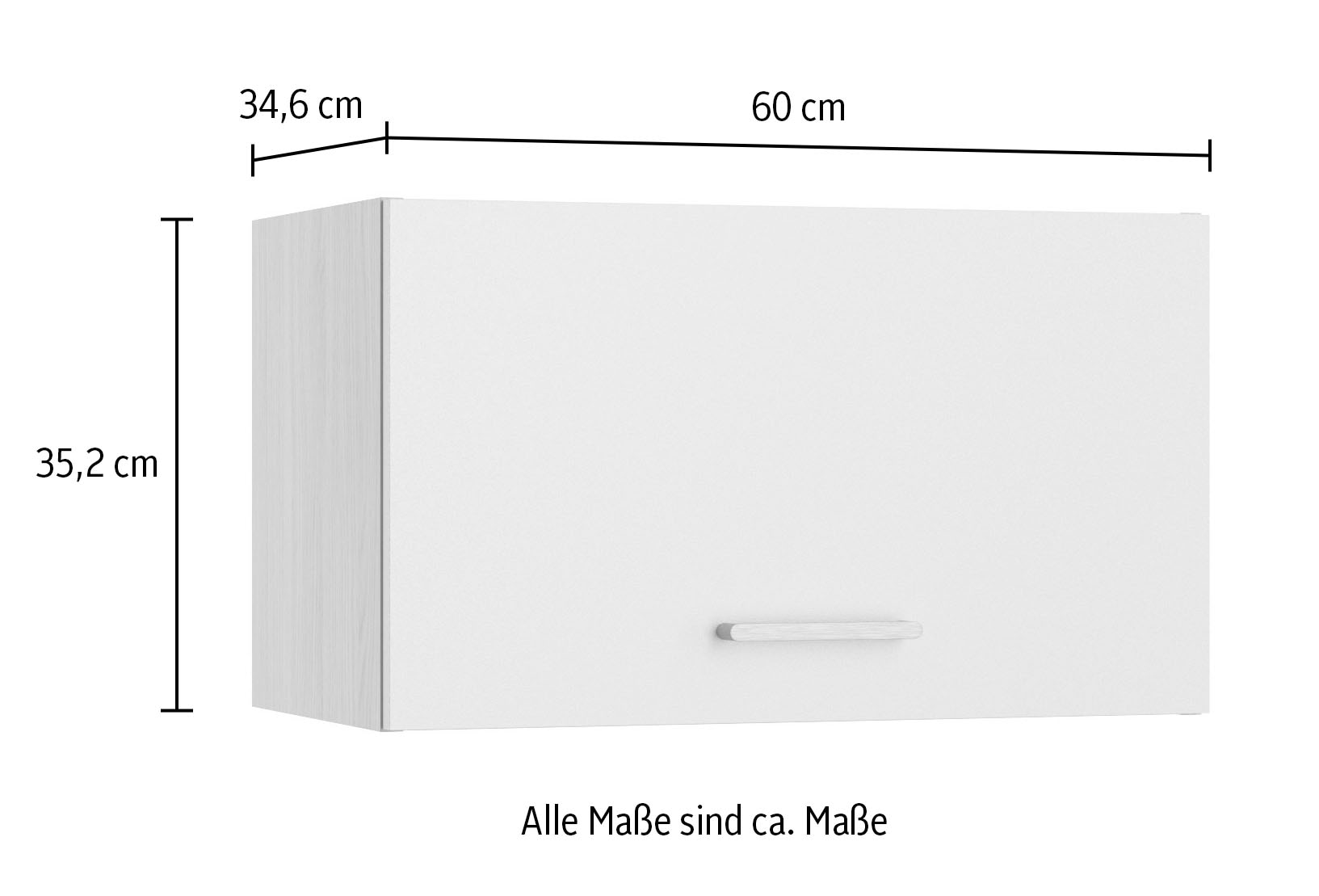 KOCHSTATION Klapphängeschrank »KS-Lucy« Breite 60 cm, mit 1 Klappe inkl. Gasdruckdämpfer