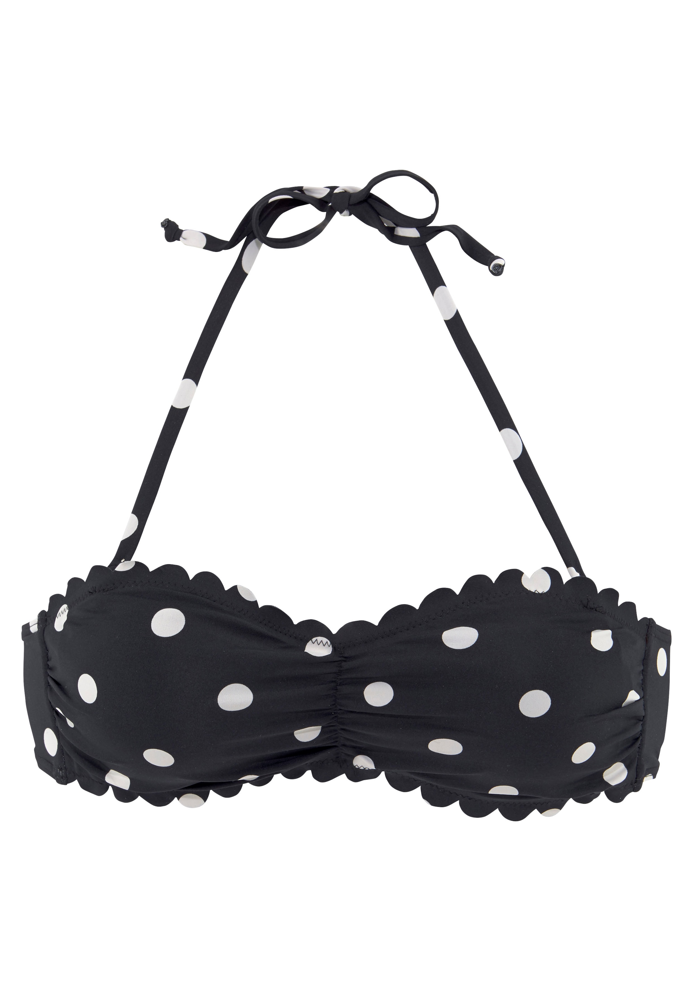 LASCANA Bandeau-Bikini-Top »Jada«, mit Muschelkante und Pünktchendruck