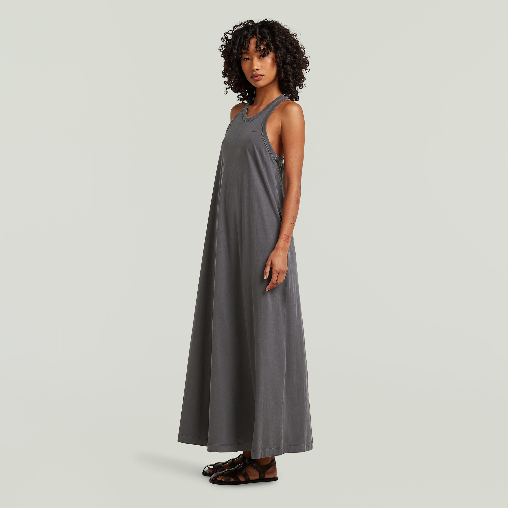 G-STAR Maxikleid »Washed Tank Maxi Dress wmn« mit Racerback, Baumwolle