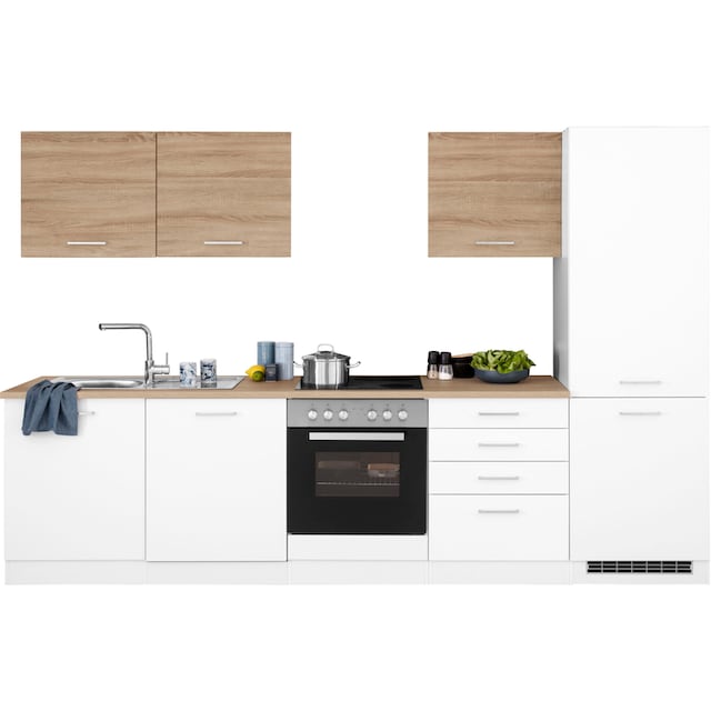 HELD MÖBEL Küchenzeile »Visby«, ohne E-Geräte, Breite 300 cm, für  Kühl/Gefrierkombination auf Raten kaufen