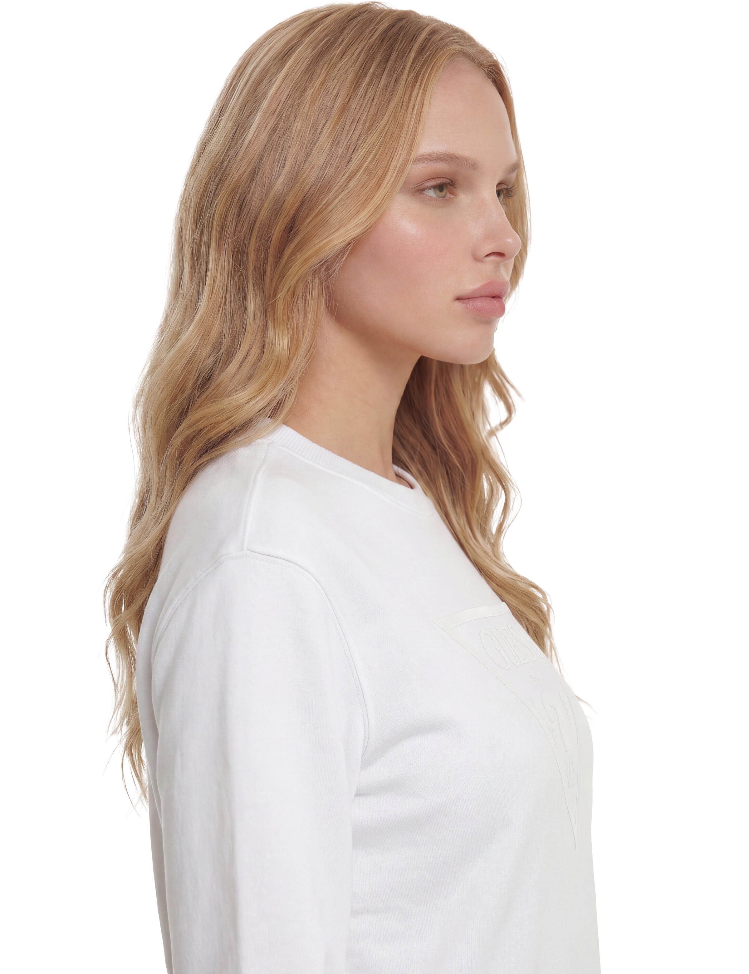 Guess Sweatshirt »NEW CN BASIC TRIANGLE«, mit tonalem Logodruck, Baumwollmix
